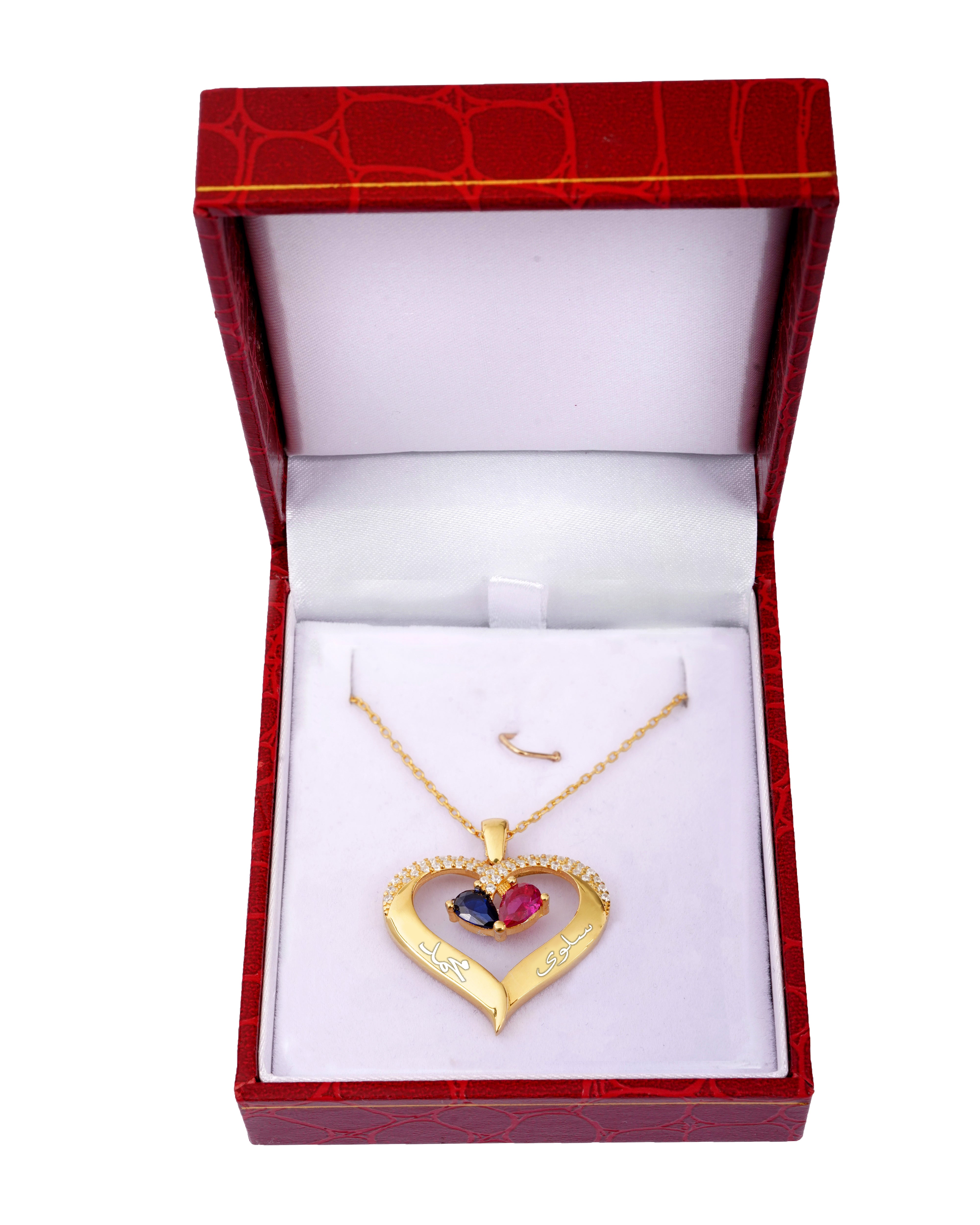 925 Silver Personalized Custom Couple Names Necklace - Leona Jewelry