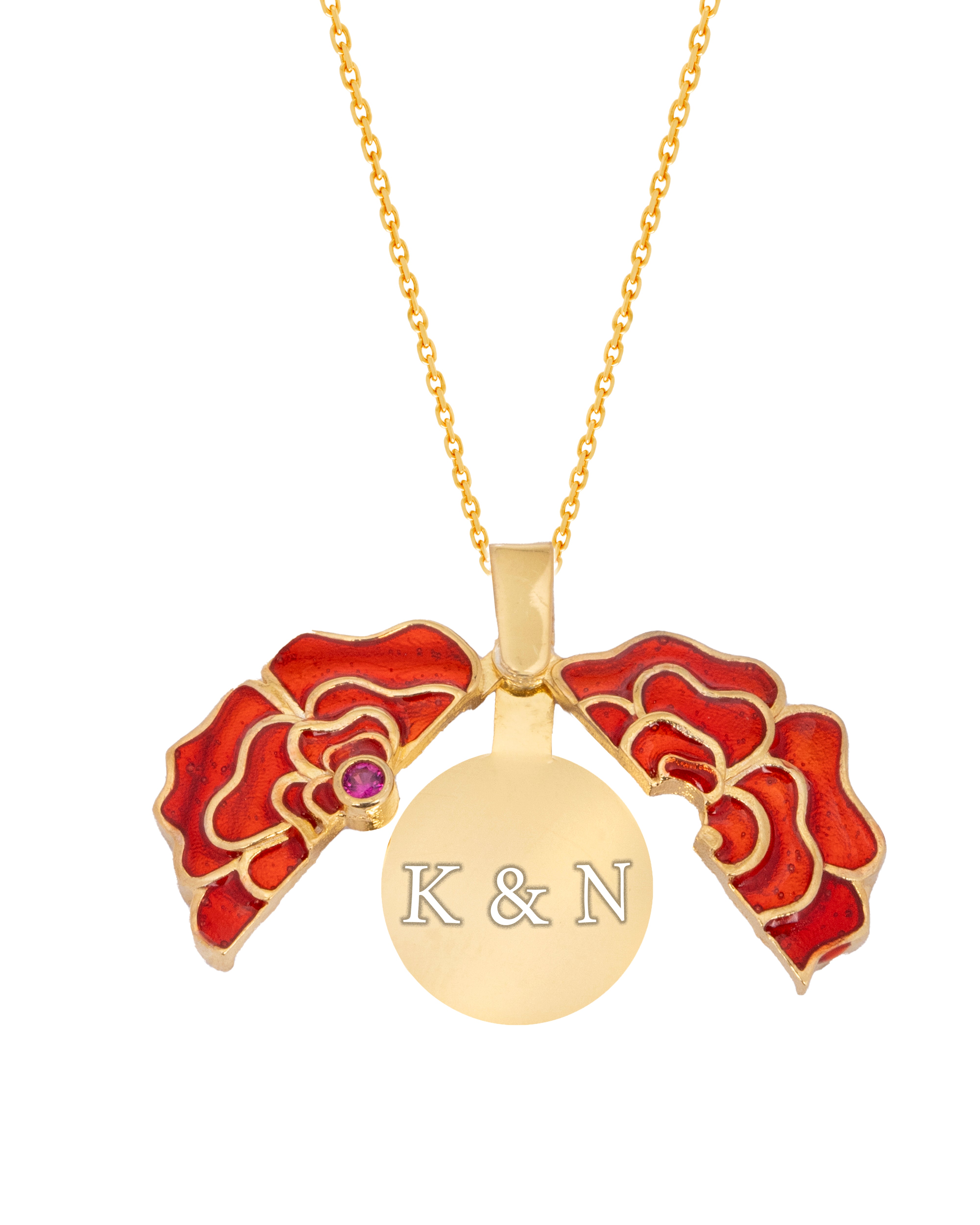 925 Silver Personalized Custom Rose Name Necklace - Leona Jewelry