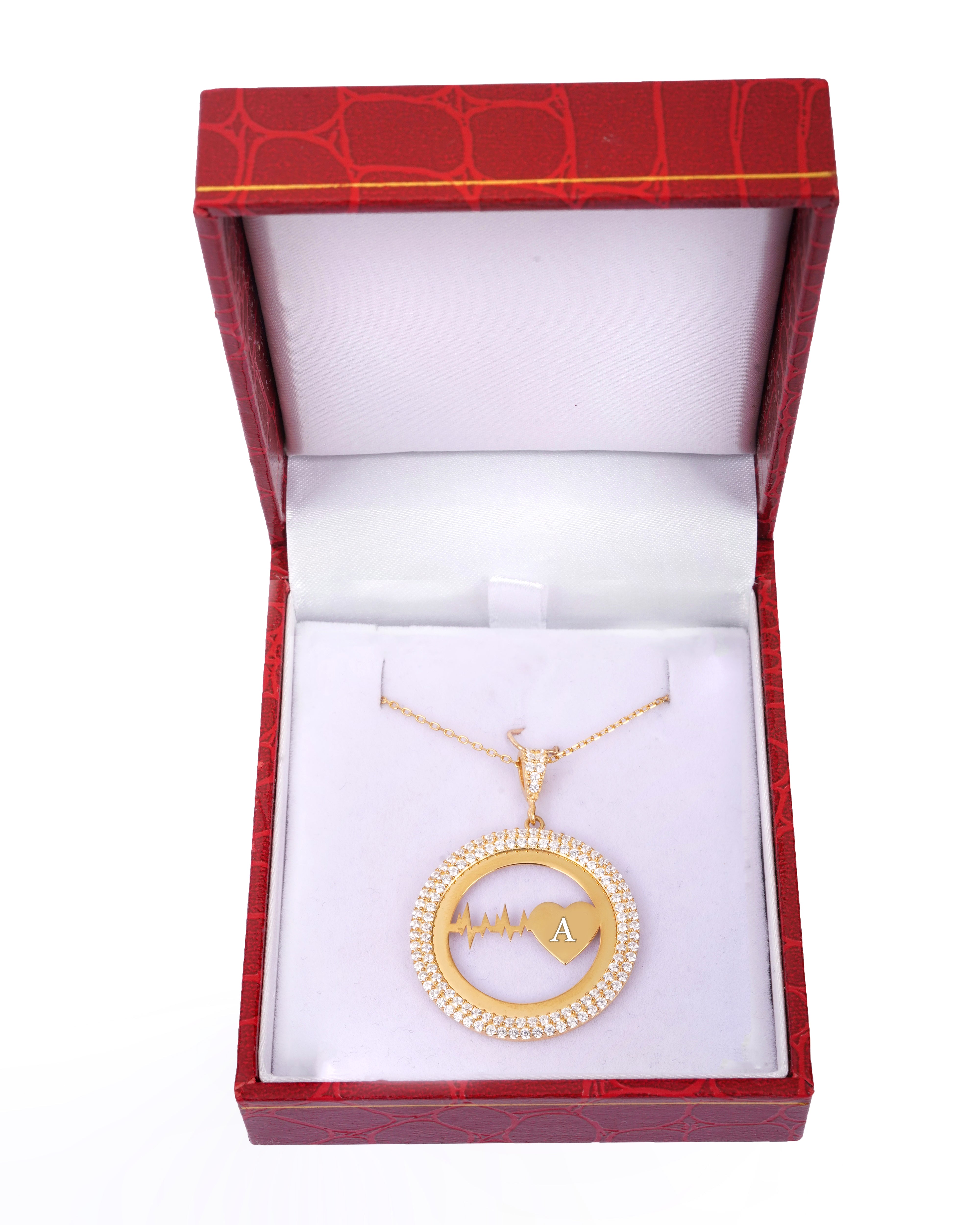 925 Silver Personalized Custom Heartbeat Necklace - Leona Jewelry