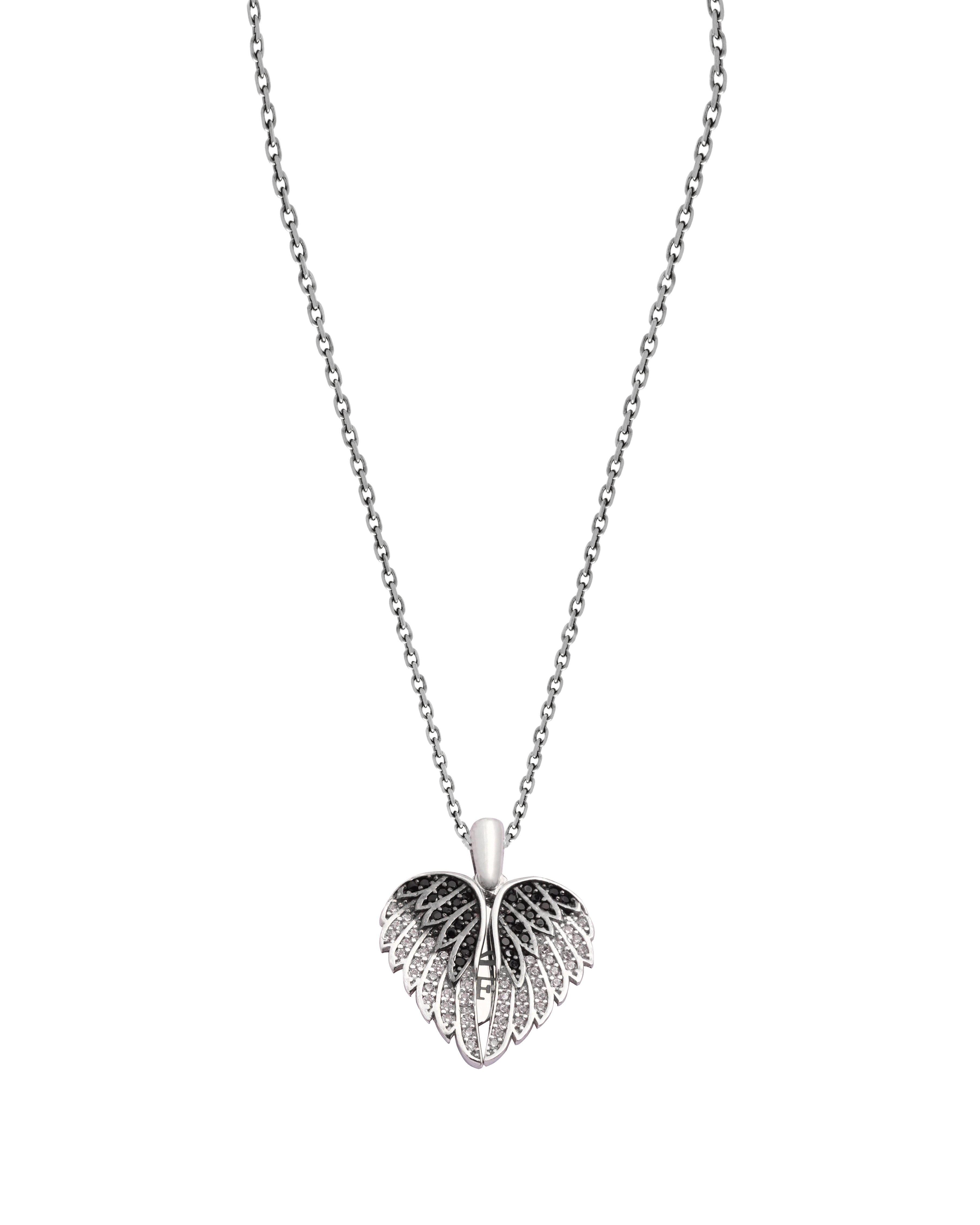 925 Silver Personalized Custom Angel Wings Name Necklace (Silver) - Leona Jewelry