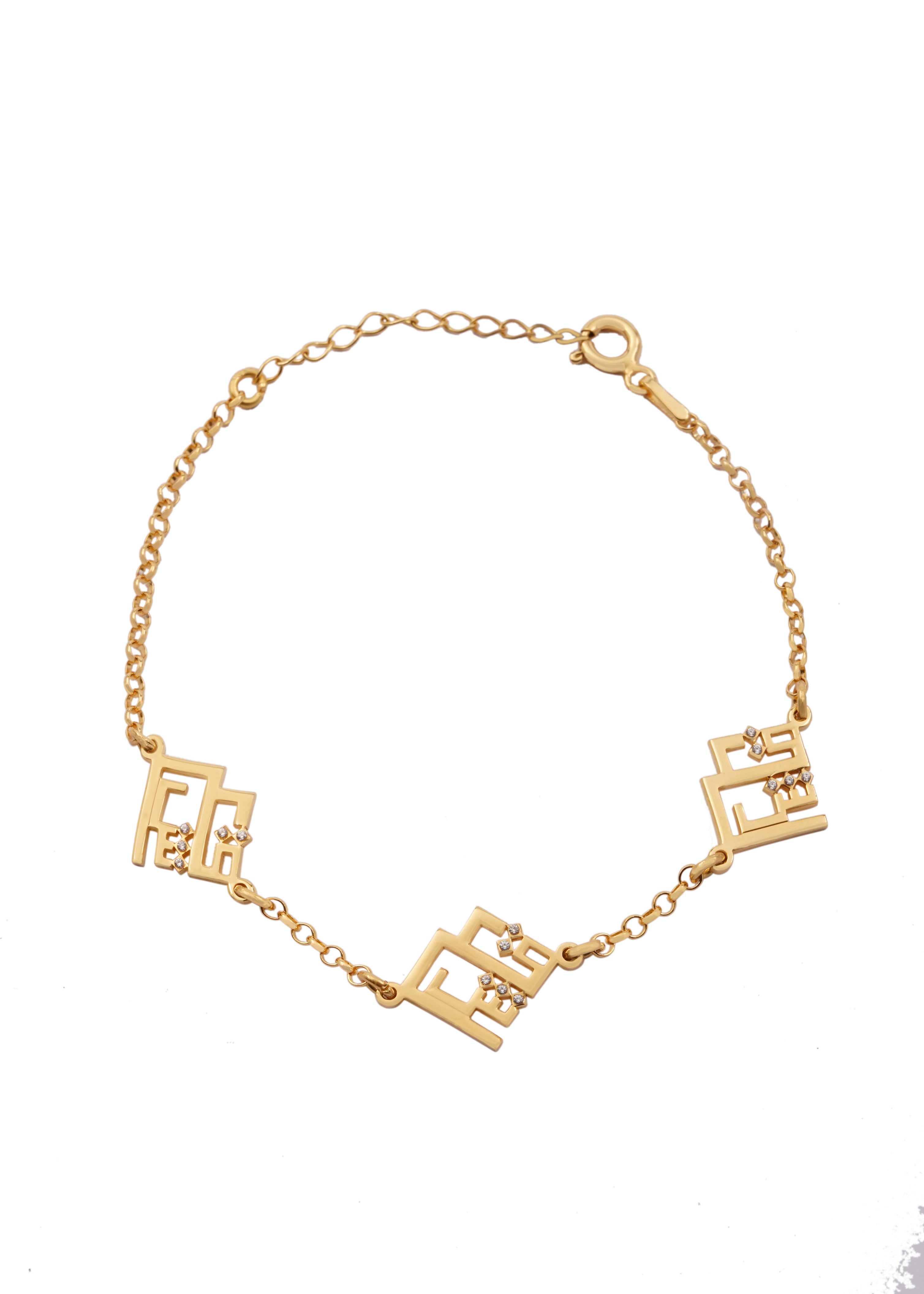 925 Silver Ishq 3pcs bracelet - Leona Jewelry