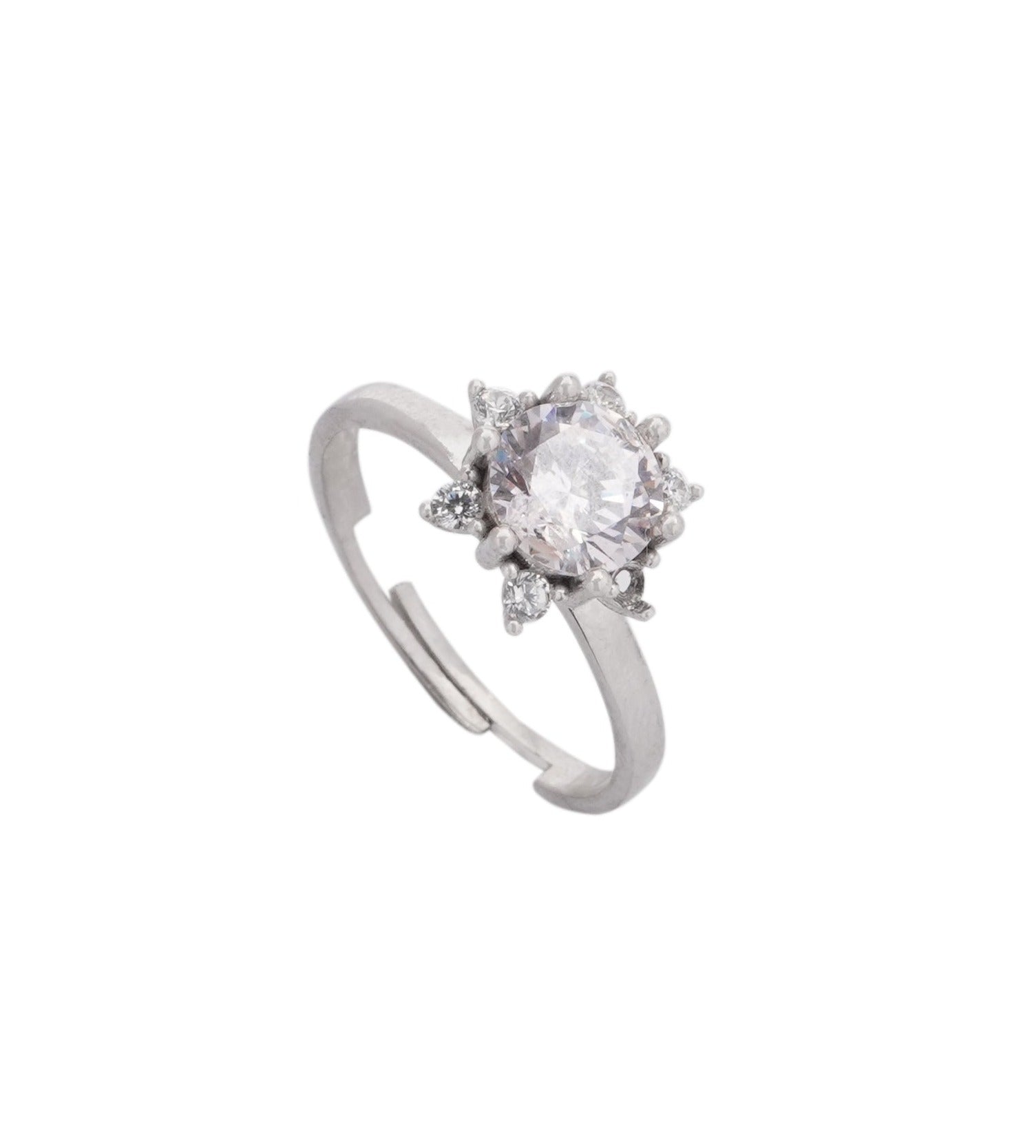 925 Silver White Star Ring - Leona Jewelry