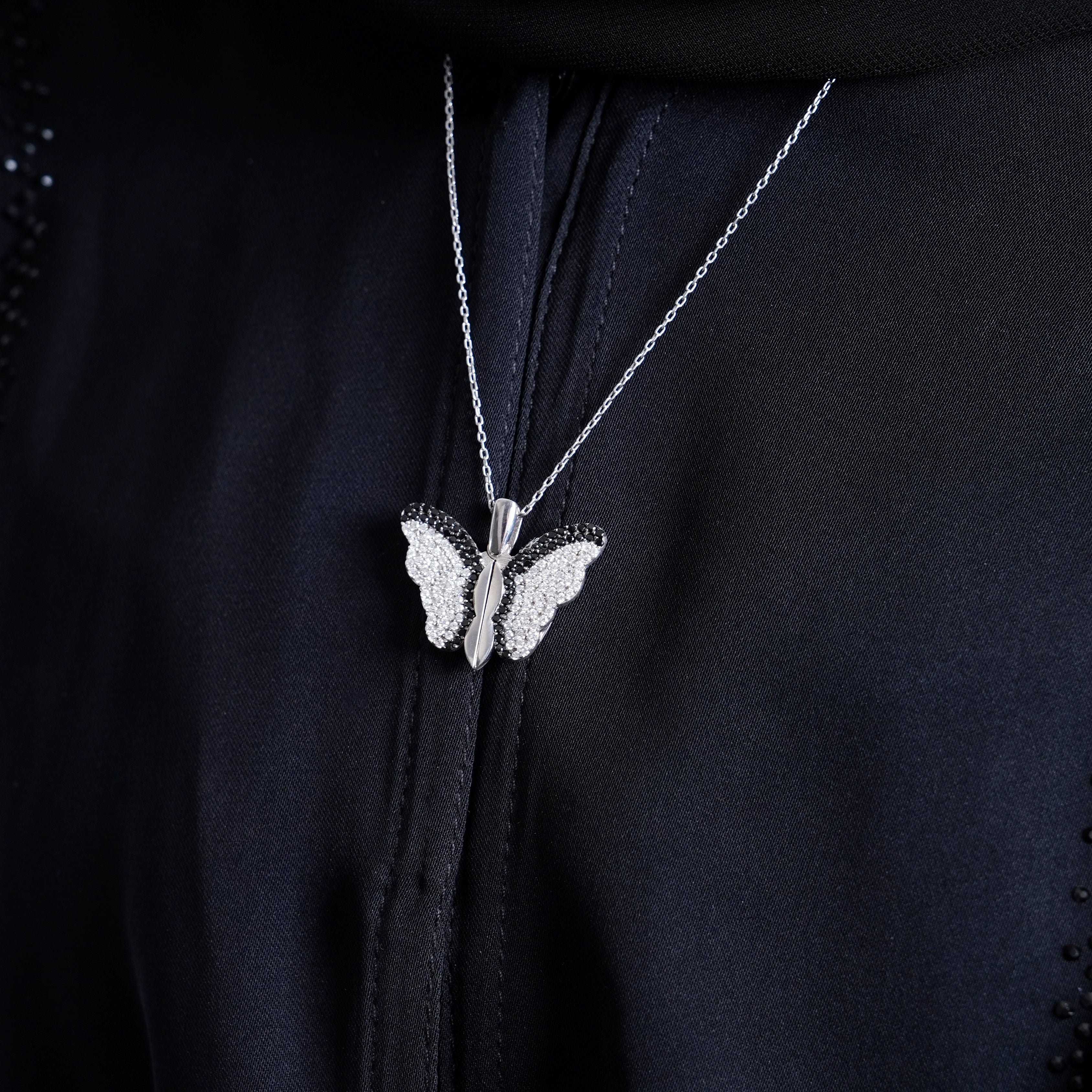 925 Silver Personalized Custom Butterfly Name Necklace - Leona Jewelry