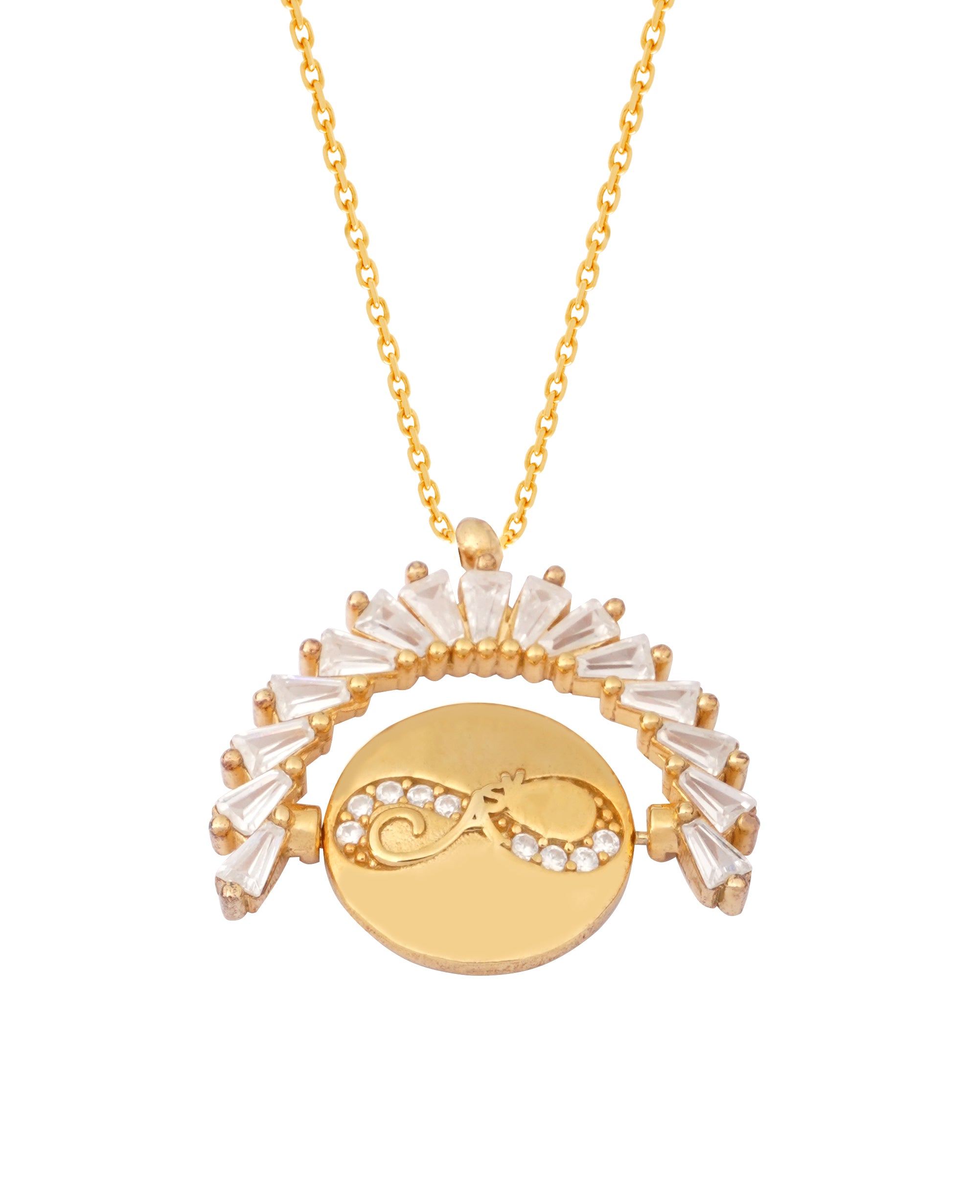 925 Silver Personalized Custom Rotating Coin Name Necklace - Leona Jewelry