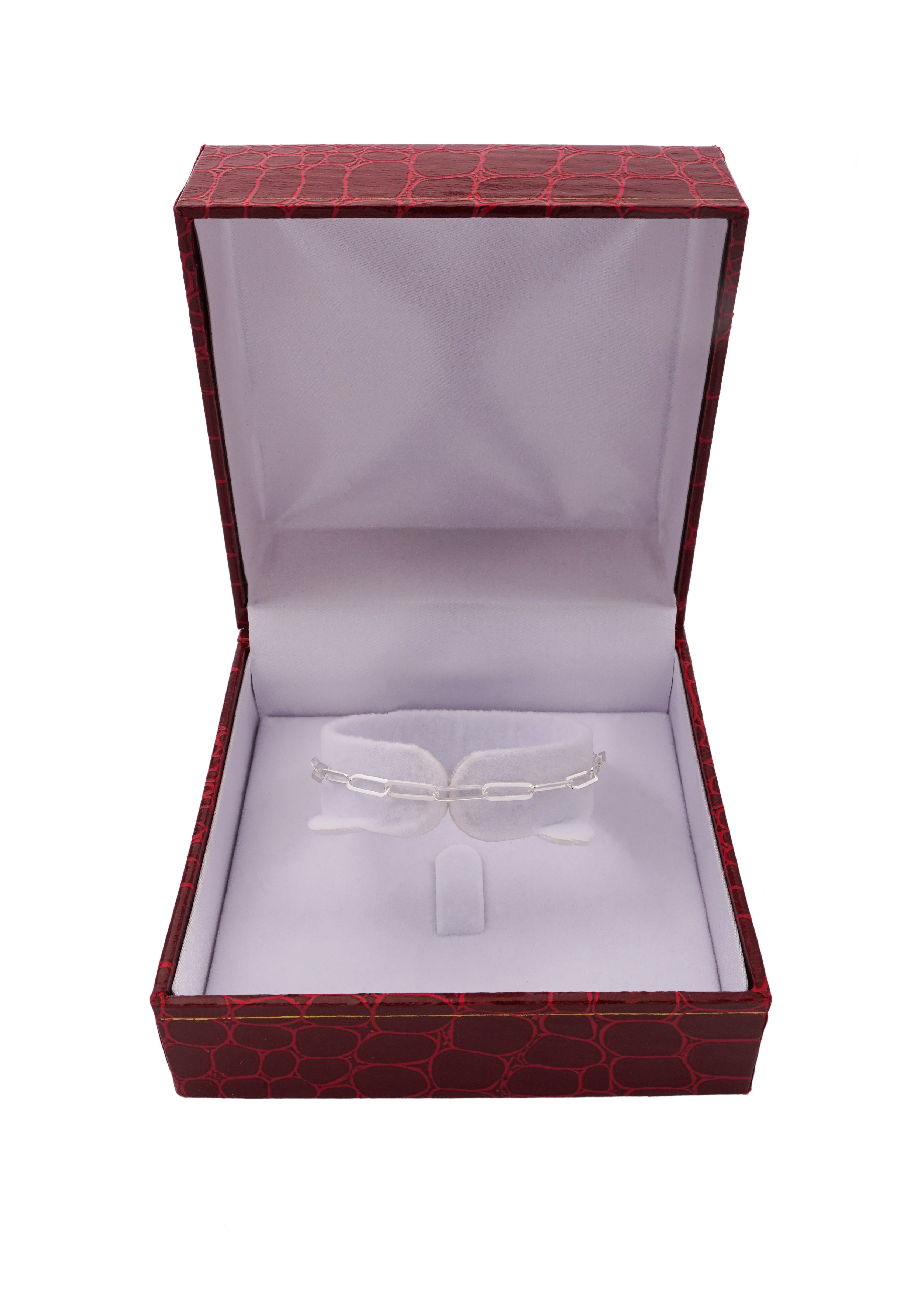 925 Silver Paperclip Bracelet (Silver) - Leona Jewelry