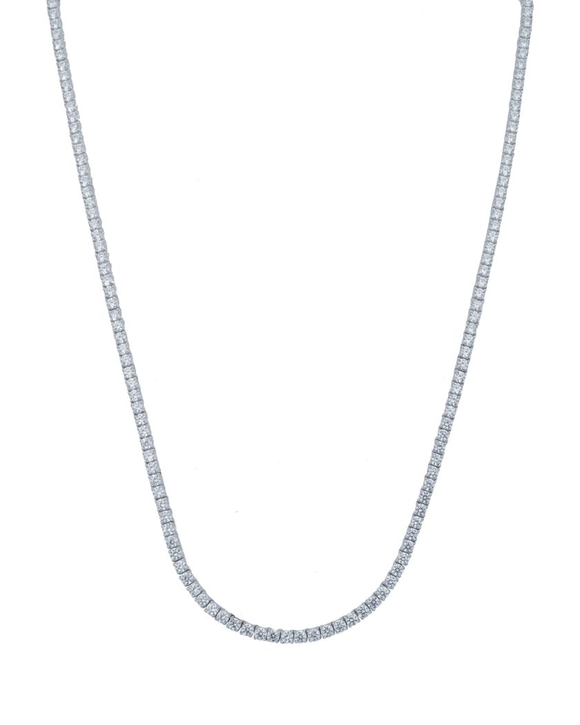 925 Silver Tennis Jewelry Set Three Pieces (Silver) - Leona Jewelry