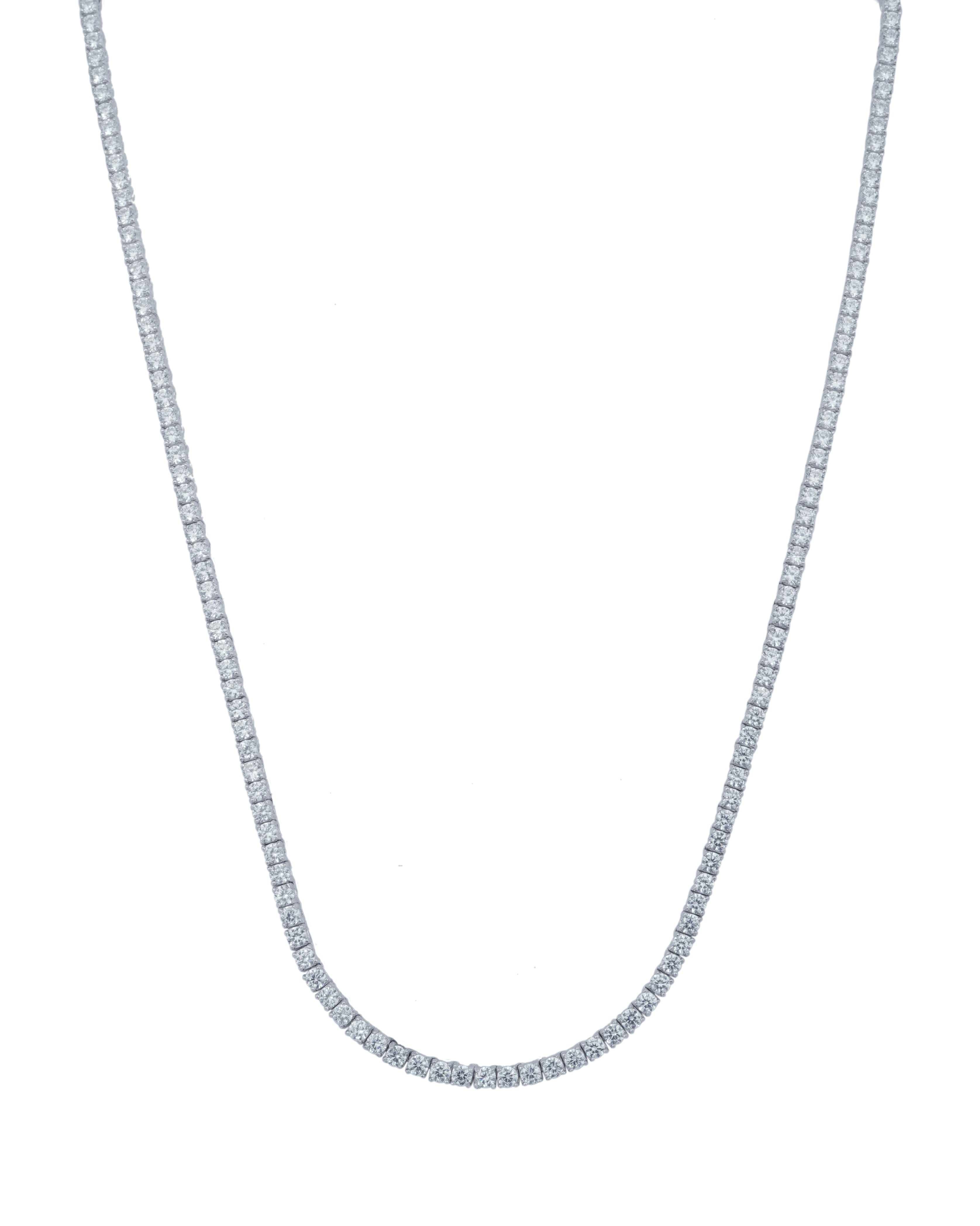 925 Silver Tennis Jewelry Set Two Pieces (Silver) - Leona Jewelry