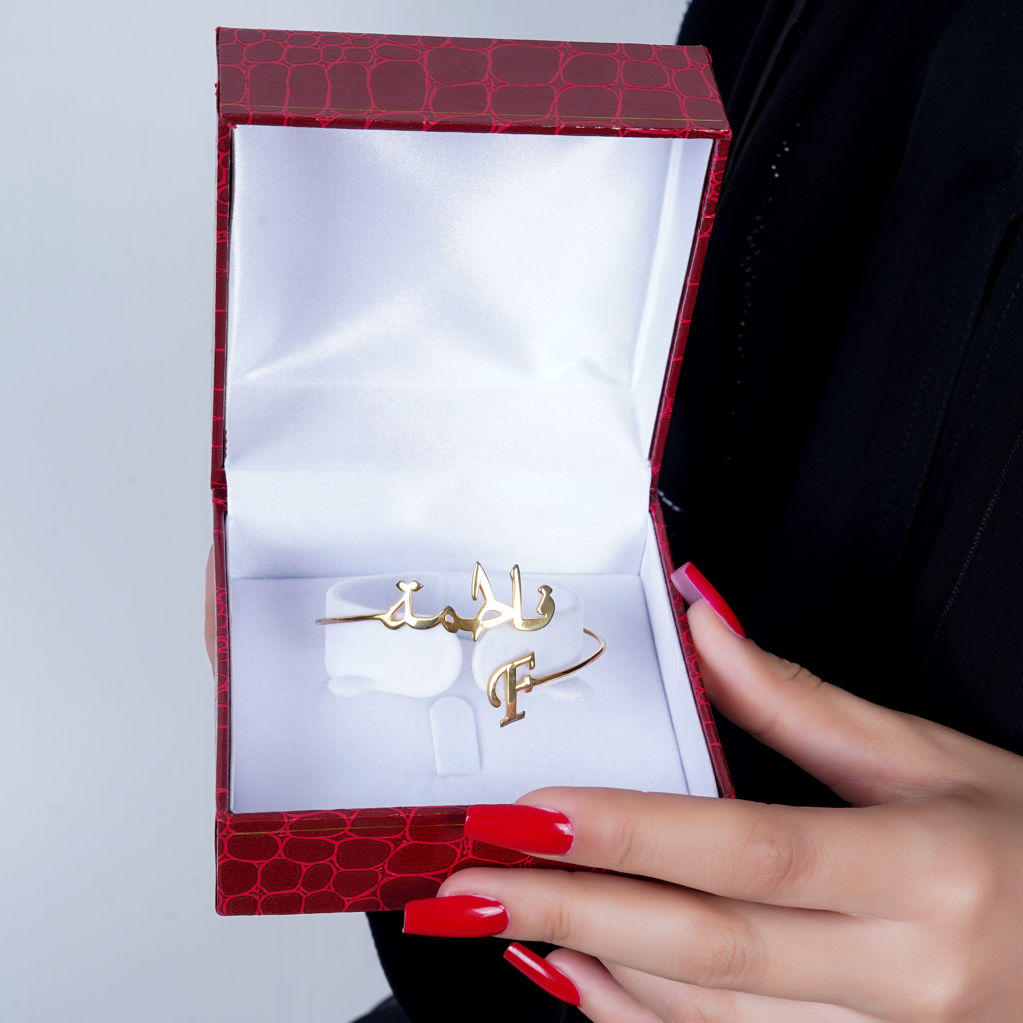 925 Silver Handmade Personalized Custom Name and Letter Bracelet - Leona Jewelry