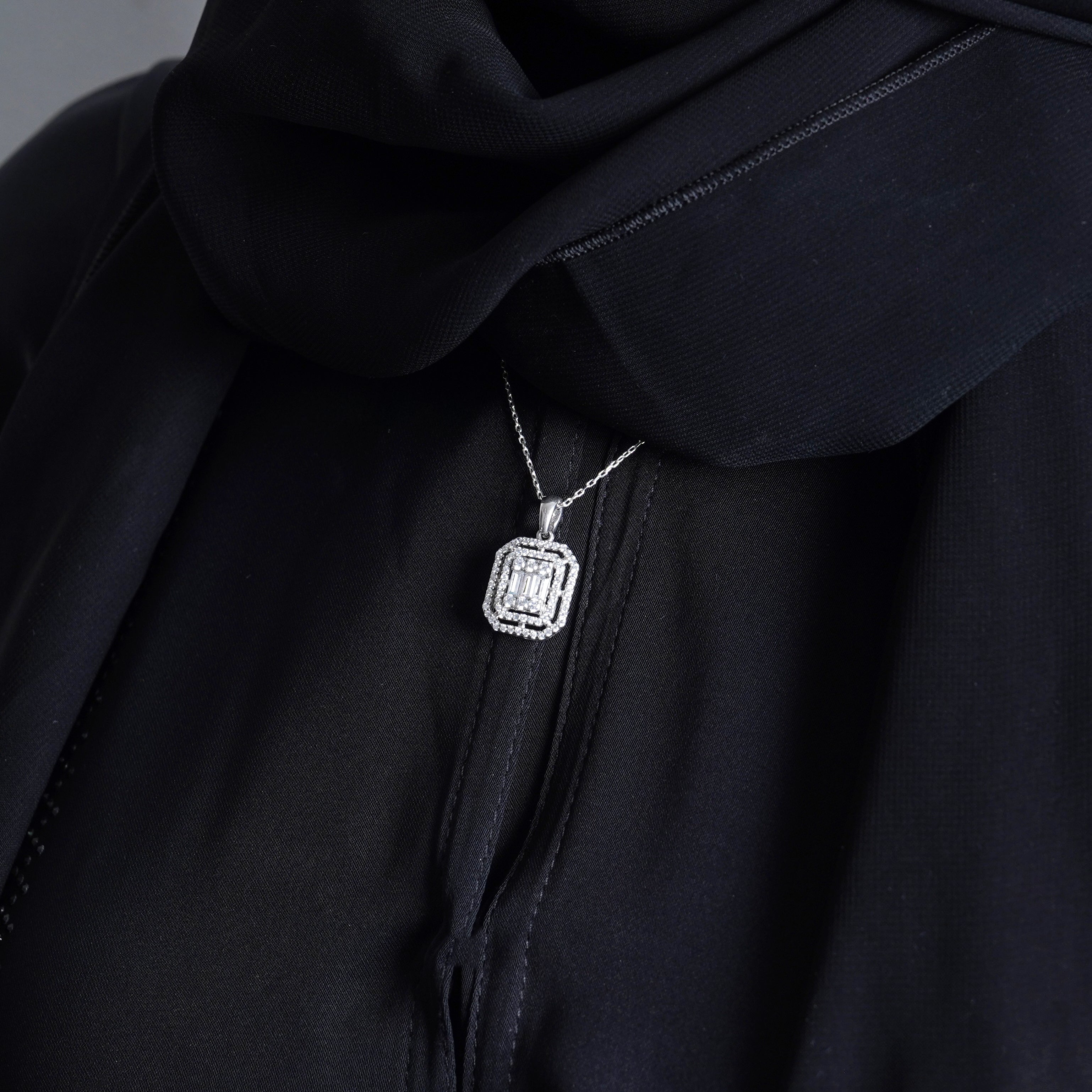 925 Silver Octagon Jewelry Set (Silver) - Leona Jewelry