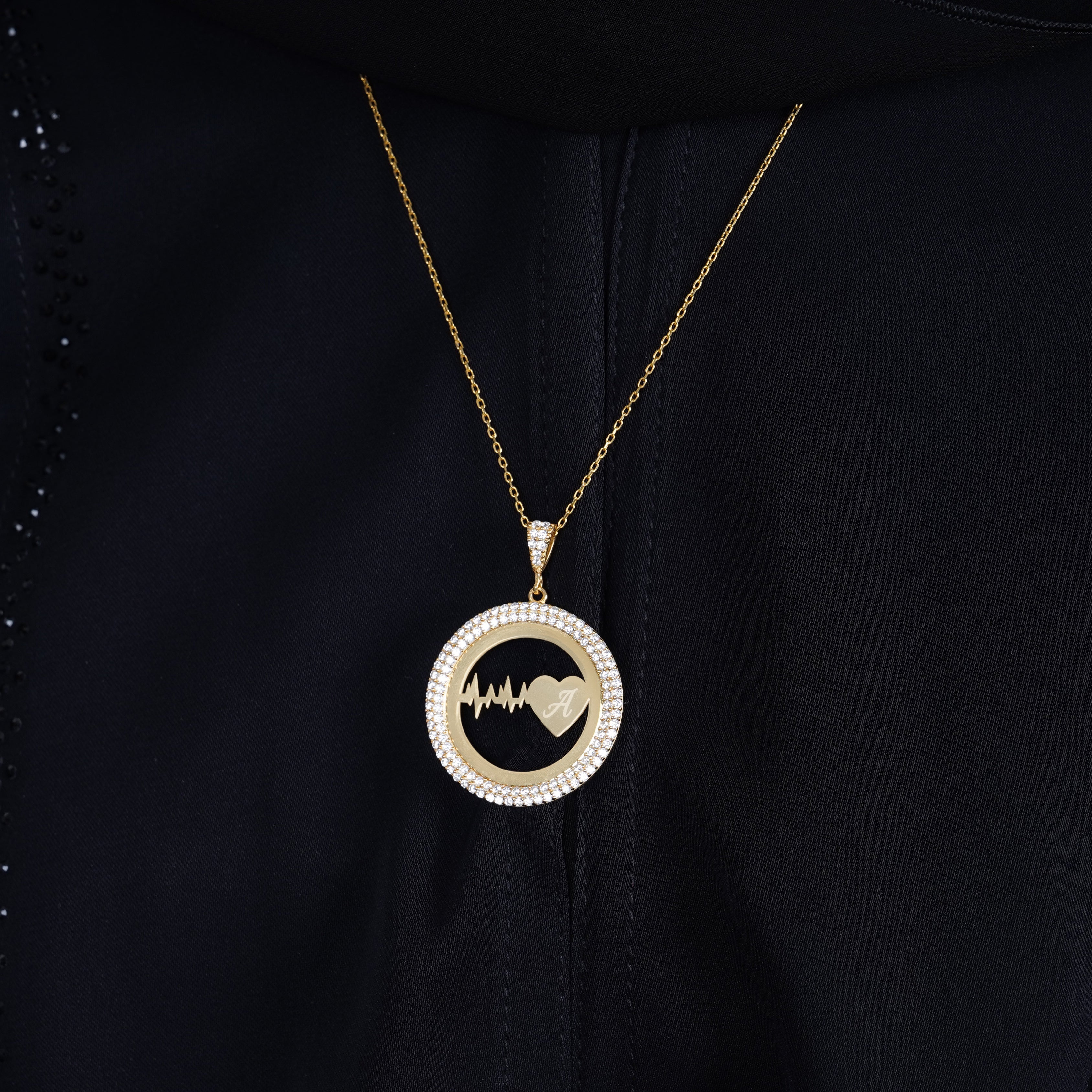 925 Silver Personalized Custom Heartbeat Necklace - Leona Jewelry