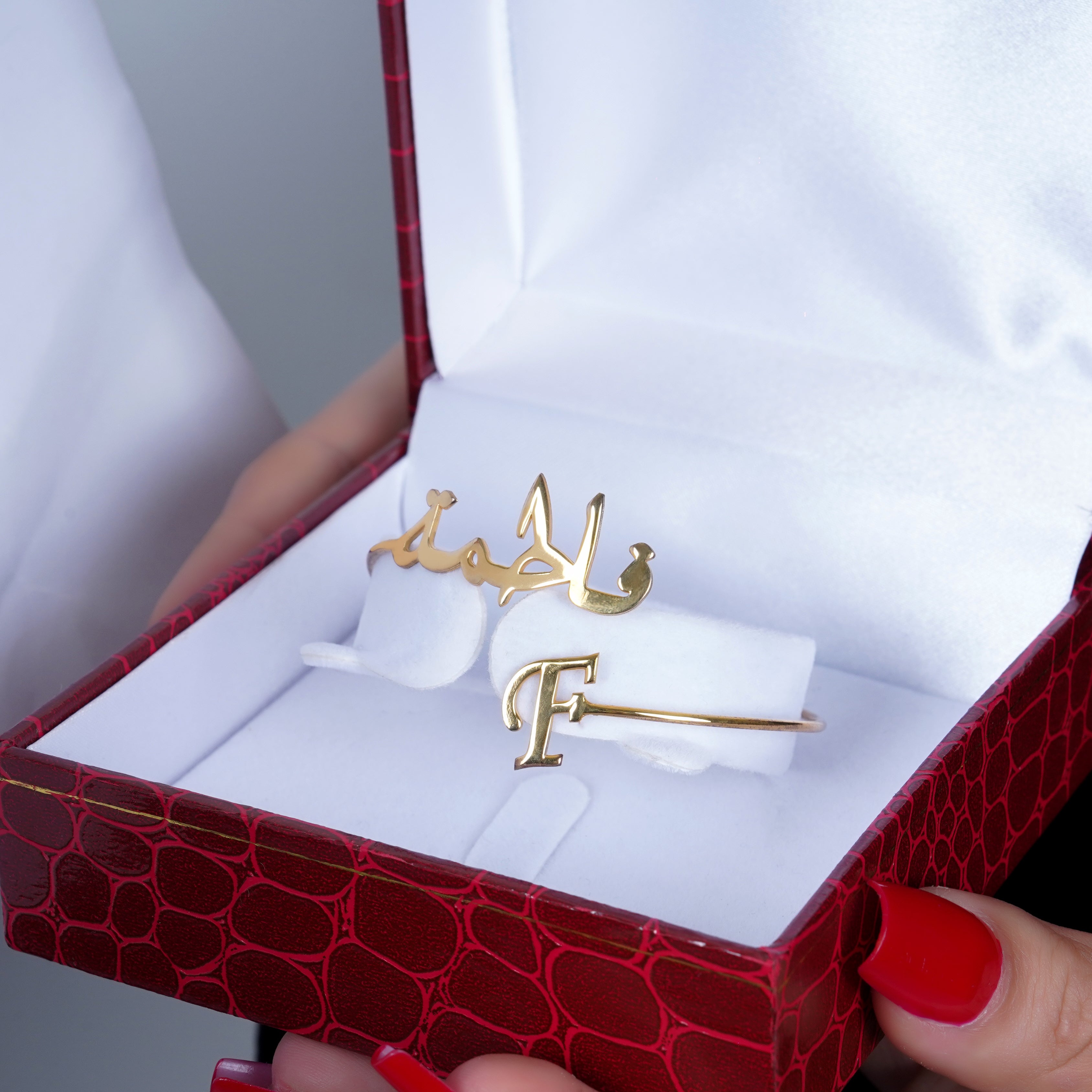 925 Silver Handmade Personalized Custom Name and Letter Bracelet - Leona Jewelry