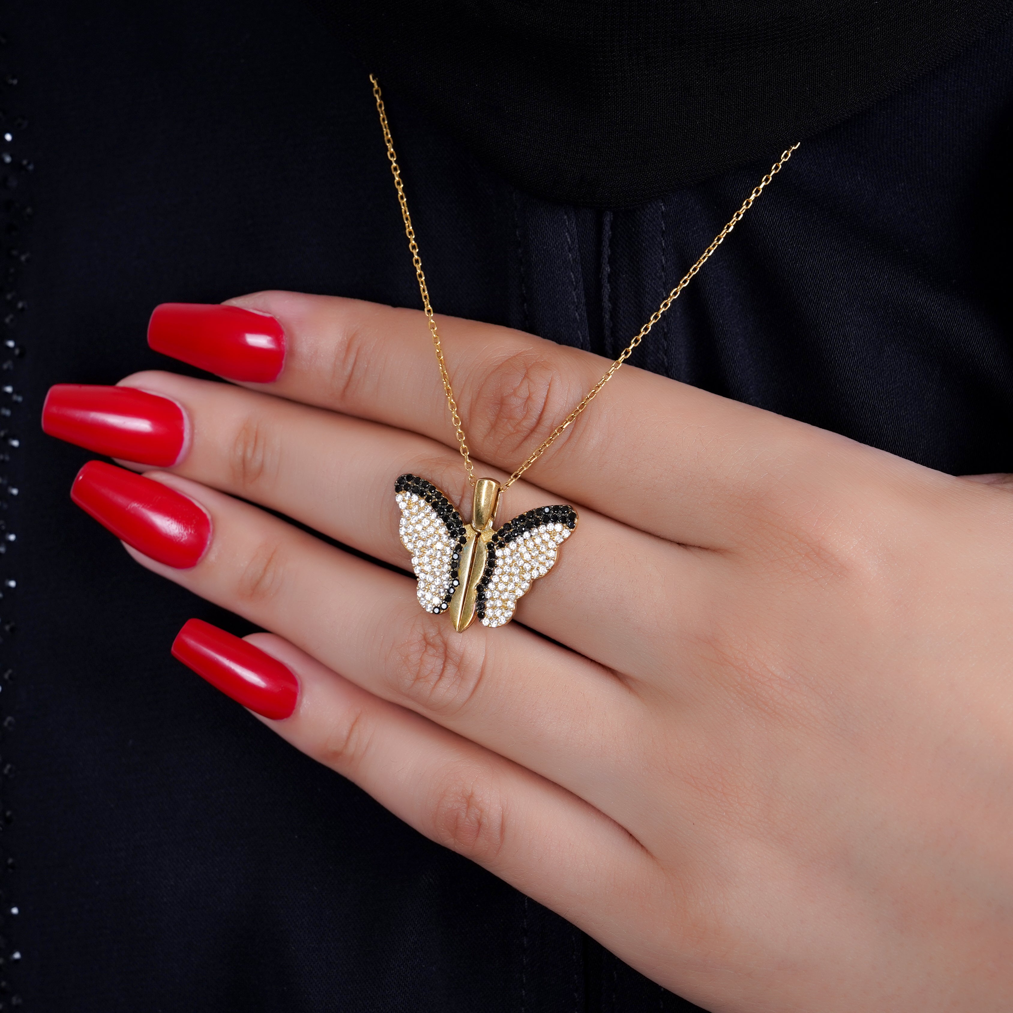 925 Silver Personalized Custom Butterfly Name Necklace - Leona Jewelry