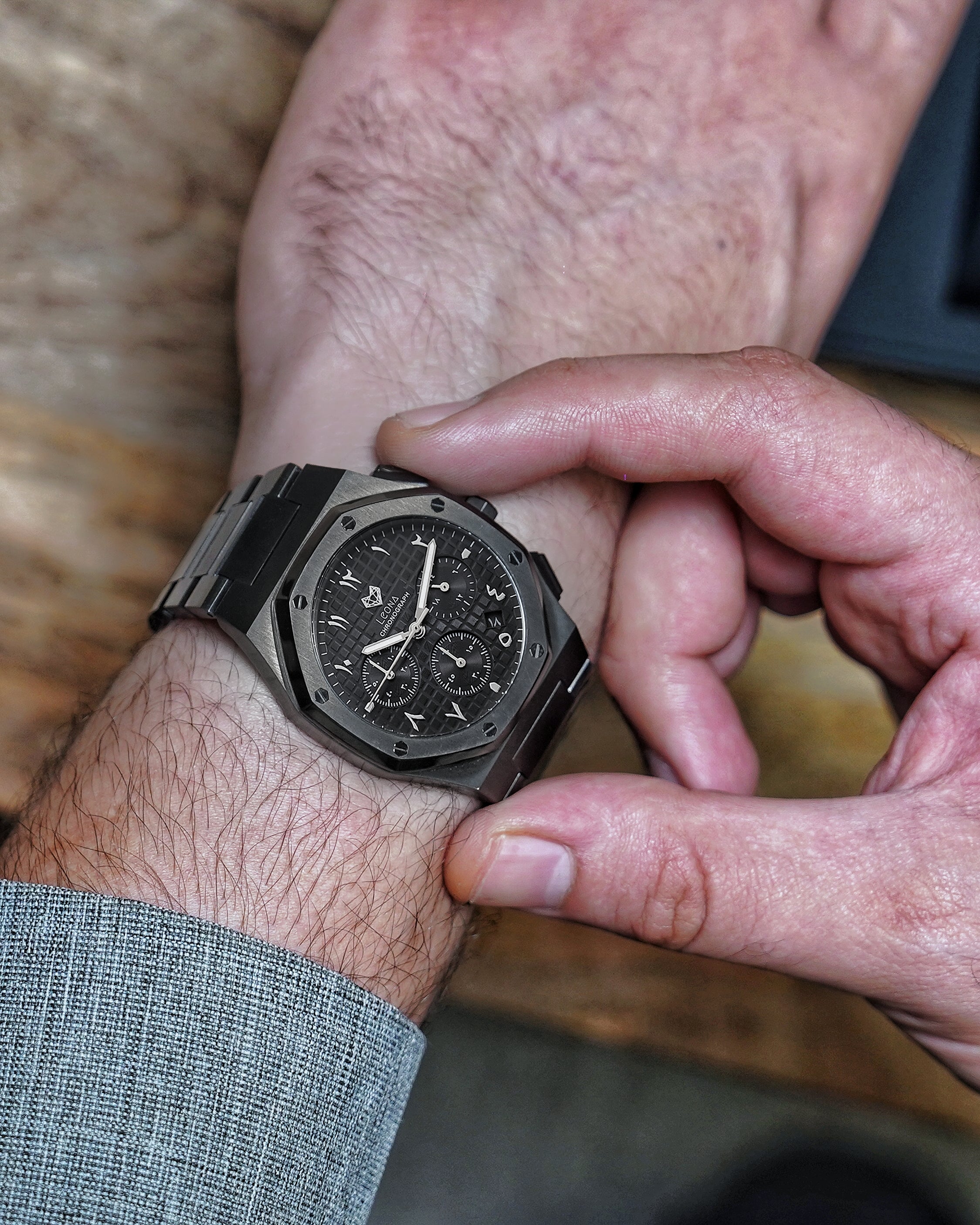 رويال كرونوجراف بلاك إيديشين فضي - المجموعة الحصرية