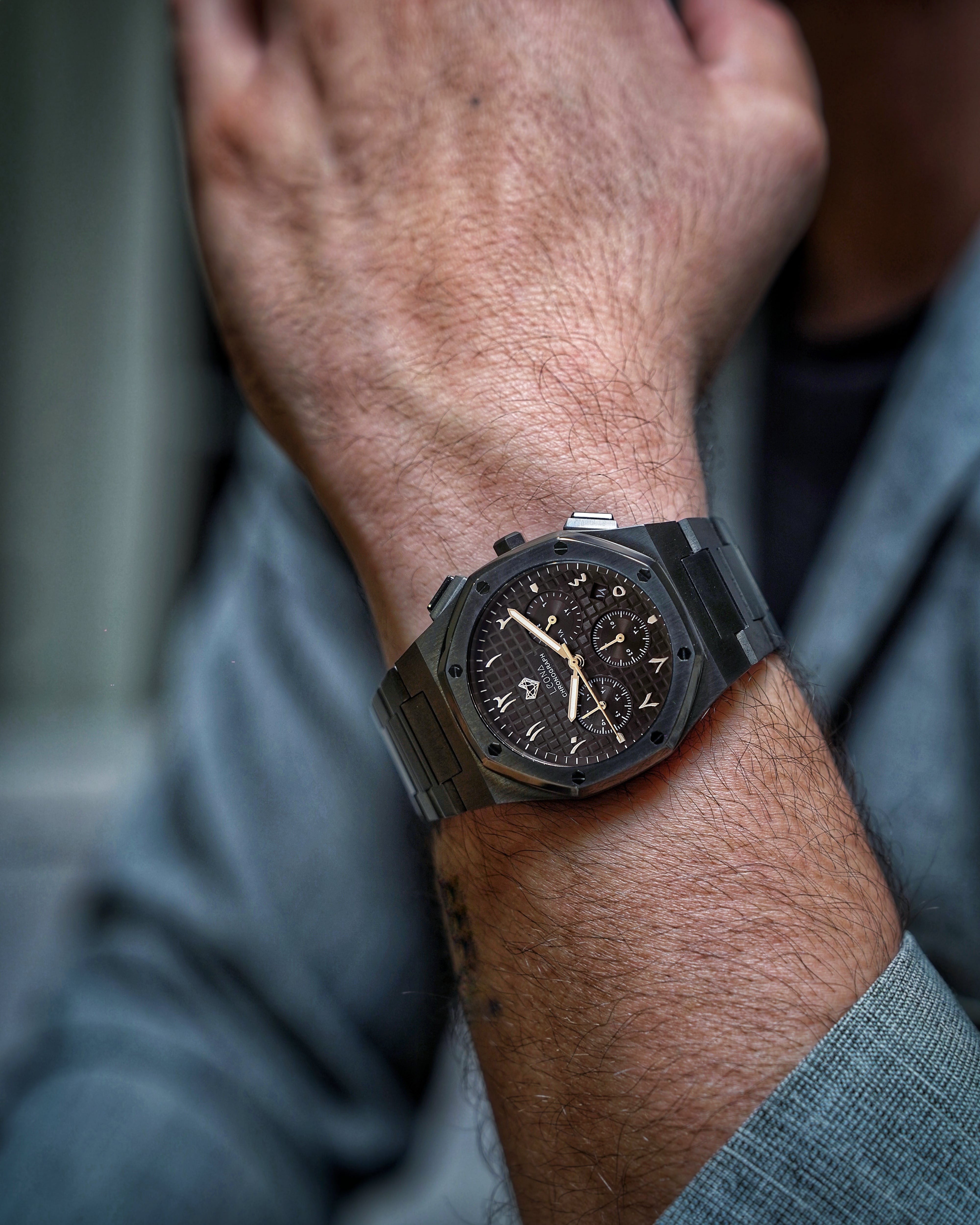 رويال كرونوجراف بلاك إيديشين فضي - المجموعة الحصرية