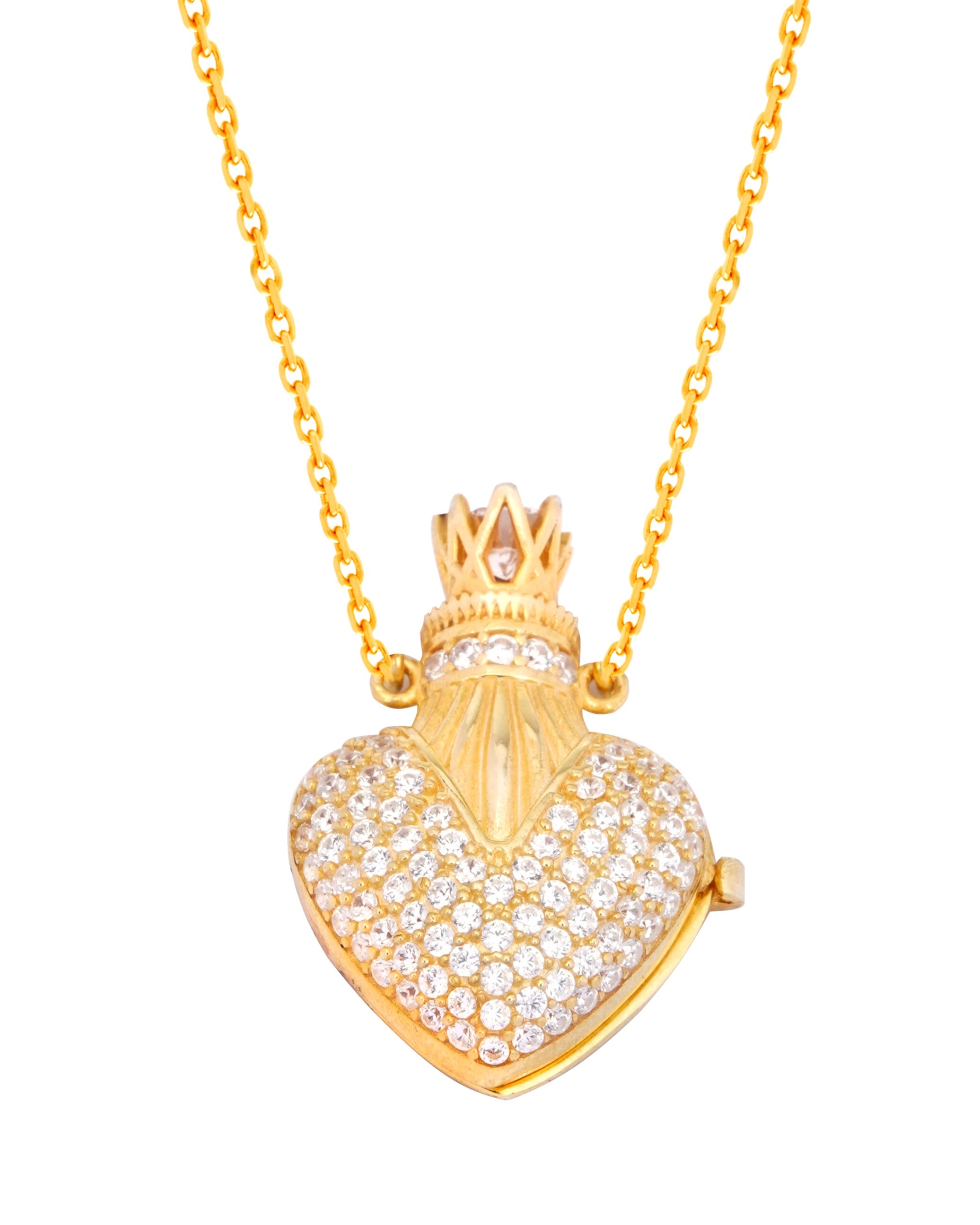 925 Silver Personalized Custom Crowned Heart Name Necklace - Leona Jewelry