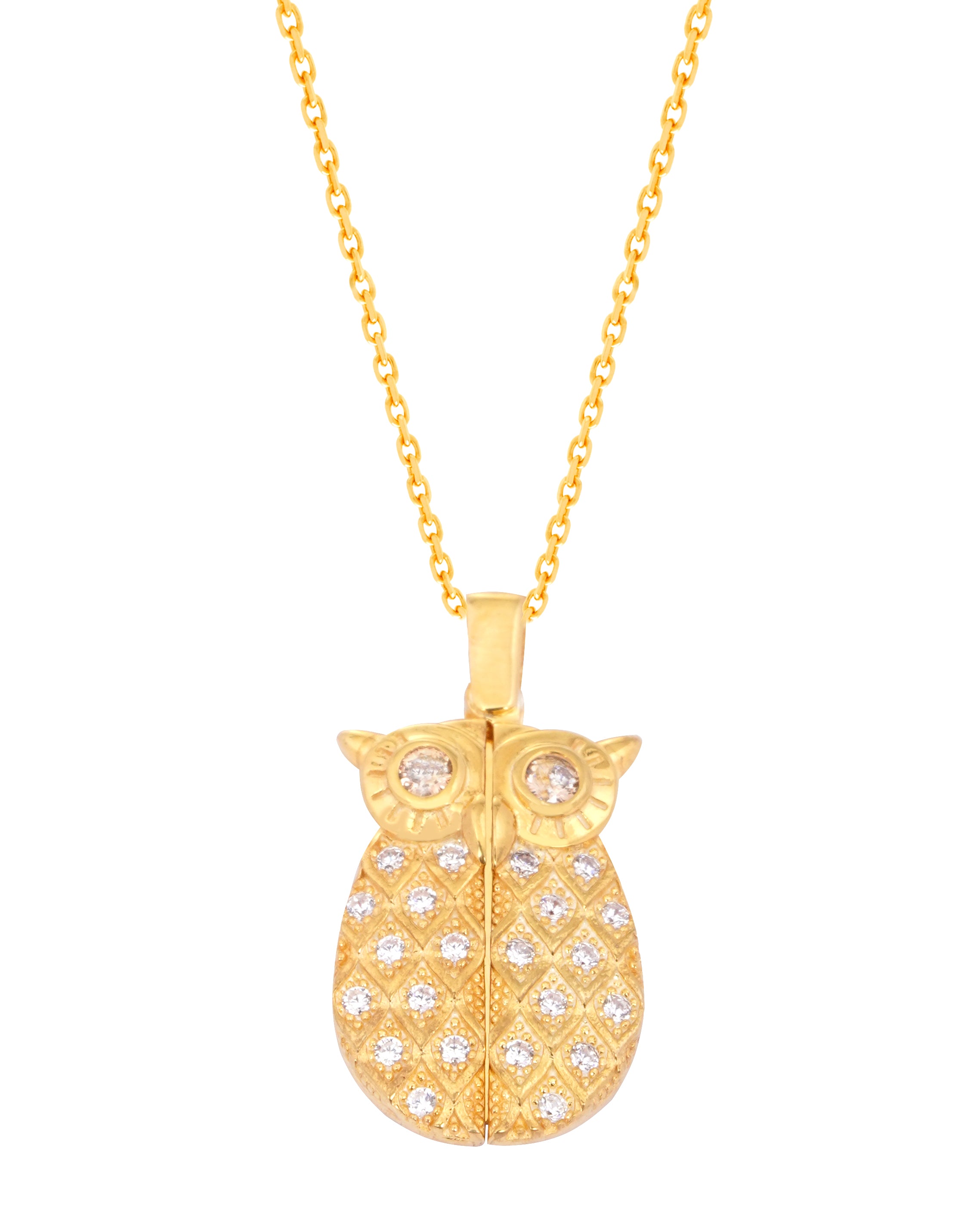 925 Silver Personalized Custom Owl Name Necklace - Leona Jewelry