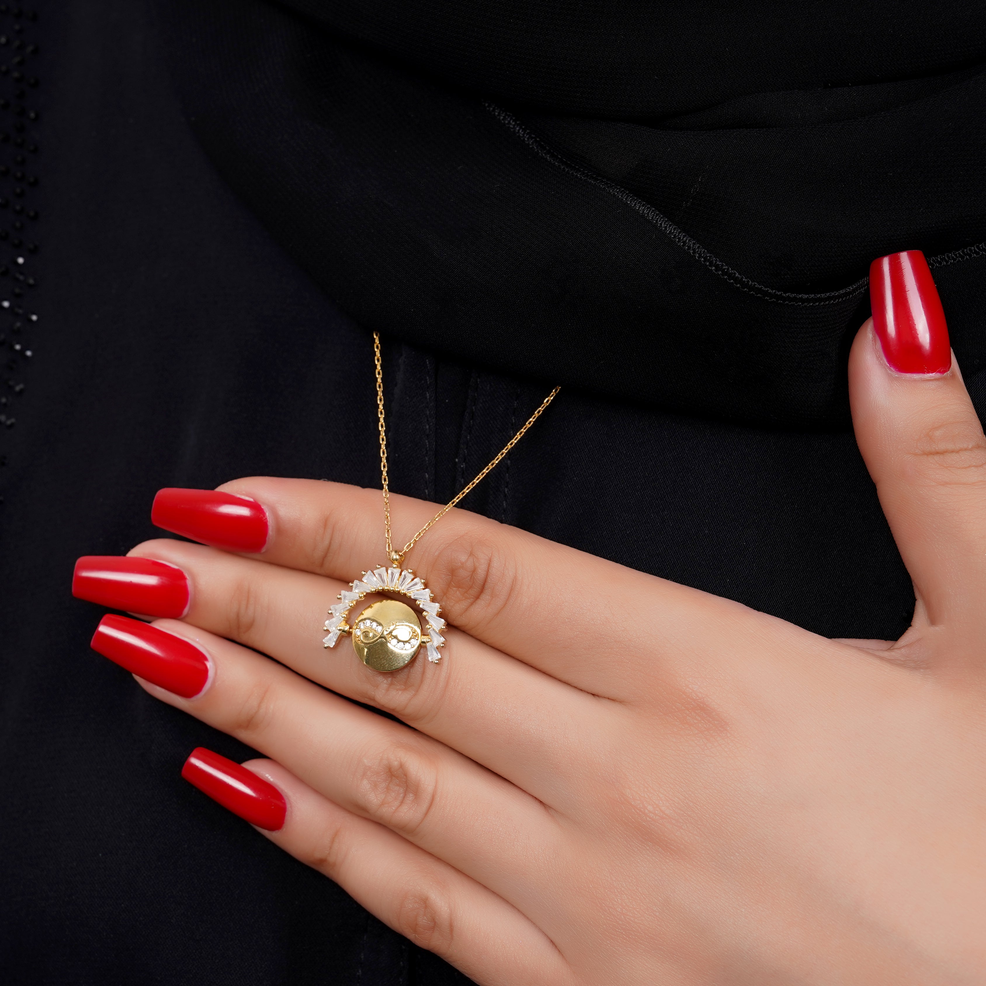 925 Silver Personalized Custom Rotating Coin Name Necklace - Leona Jewelry