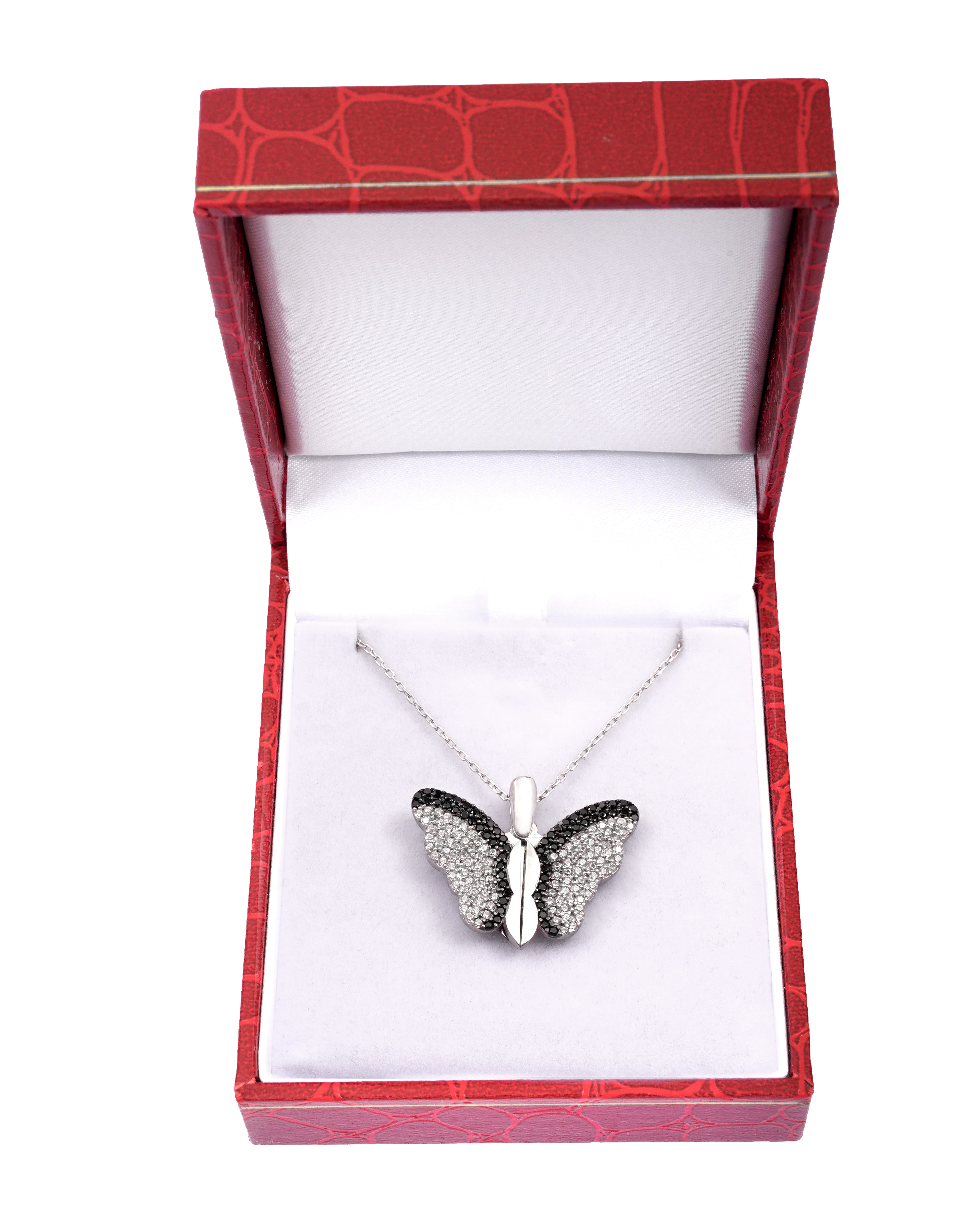 925 Silver Personalized Custom Butterfly Name Necklace - Leona Jewelry
