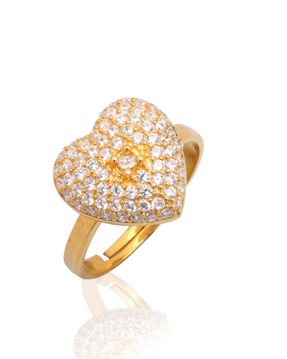 925 Silver Love Heart Ring - Leona Jewelry