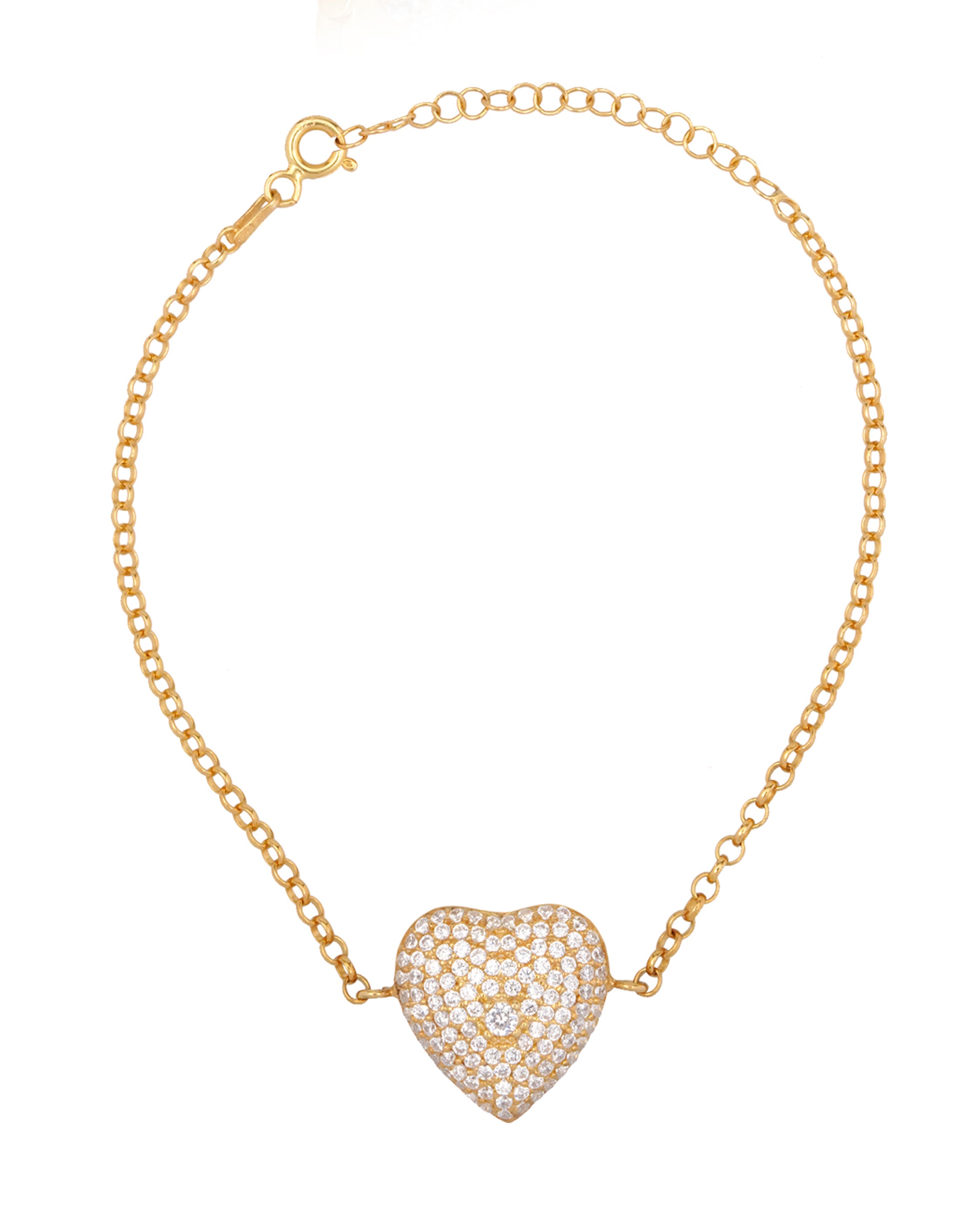 925 Silver Personalized Custom Golden Heart Name Necklace - Leona Jewelry