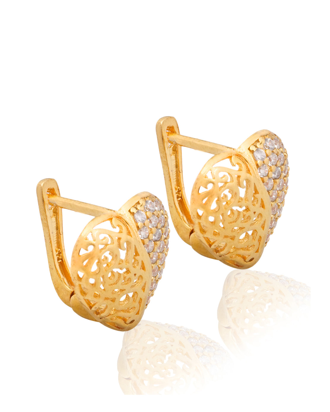 925 Silver Personalized Custom Golden Heart Jewelry Set - Leona Jewelry