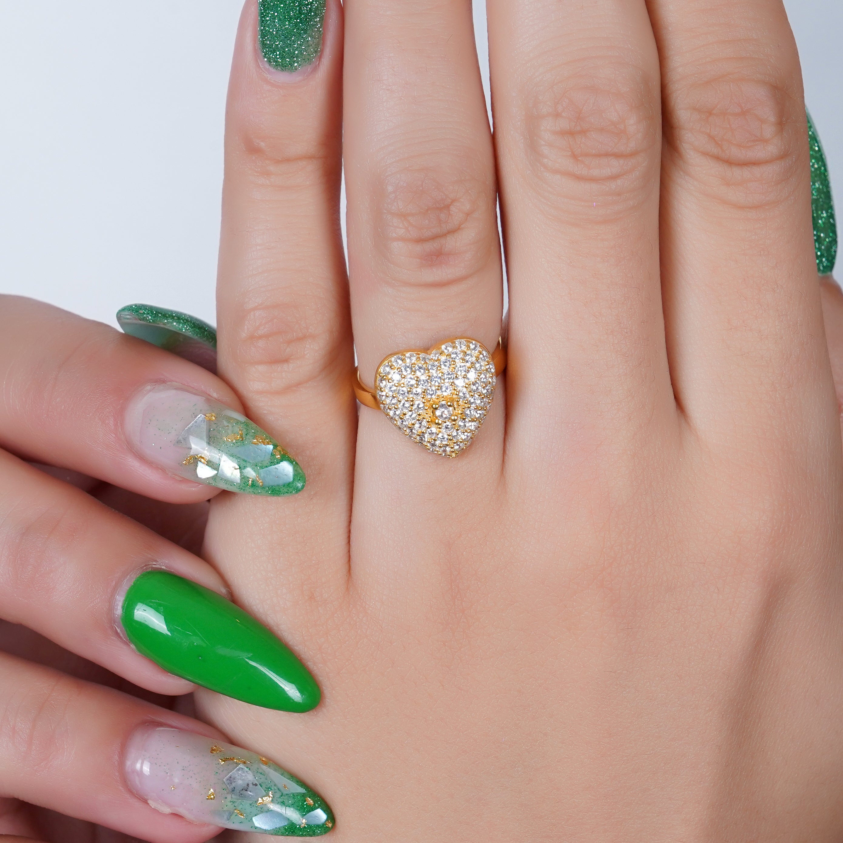 925 Silver Love Heart Ring - Leona Jewelry