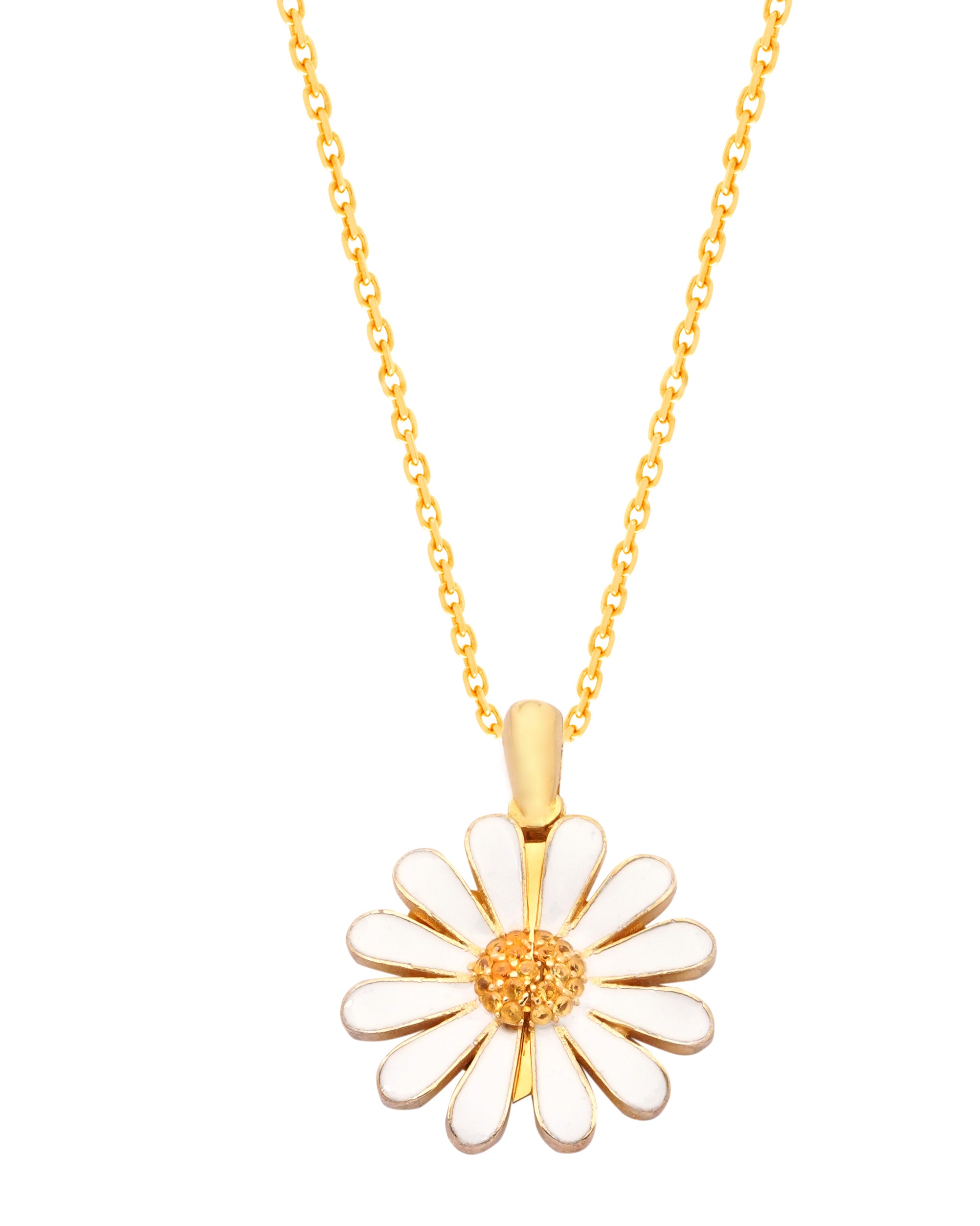 925 Silver Personalized Custom White Flower Name Necklace - Leona Jewelry