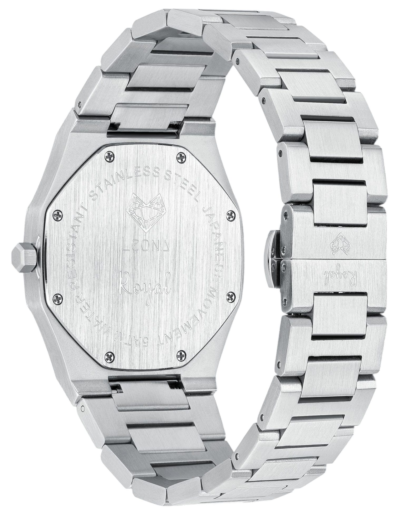 رويال أخضر - أرقام عربية / فولاذ 316L بالكامل / حركة يابانية من سيتيزين / مضادة للماء 50 متر / كريستال مضاد للخدش والكسر