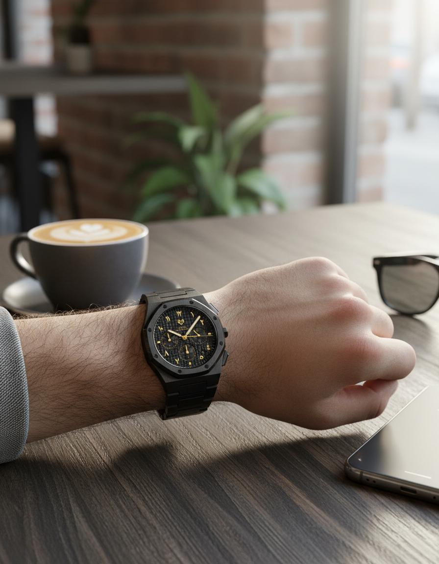 رويال كرونوجراف بلاك إيديشين ذهبي – المجموعة الحصرية