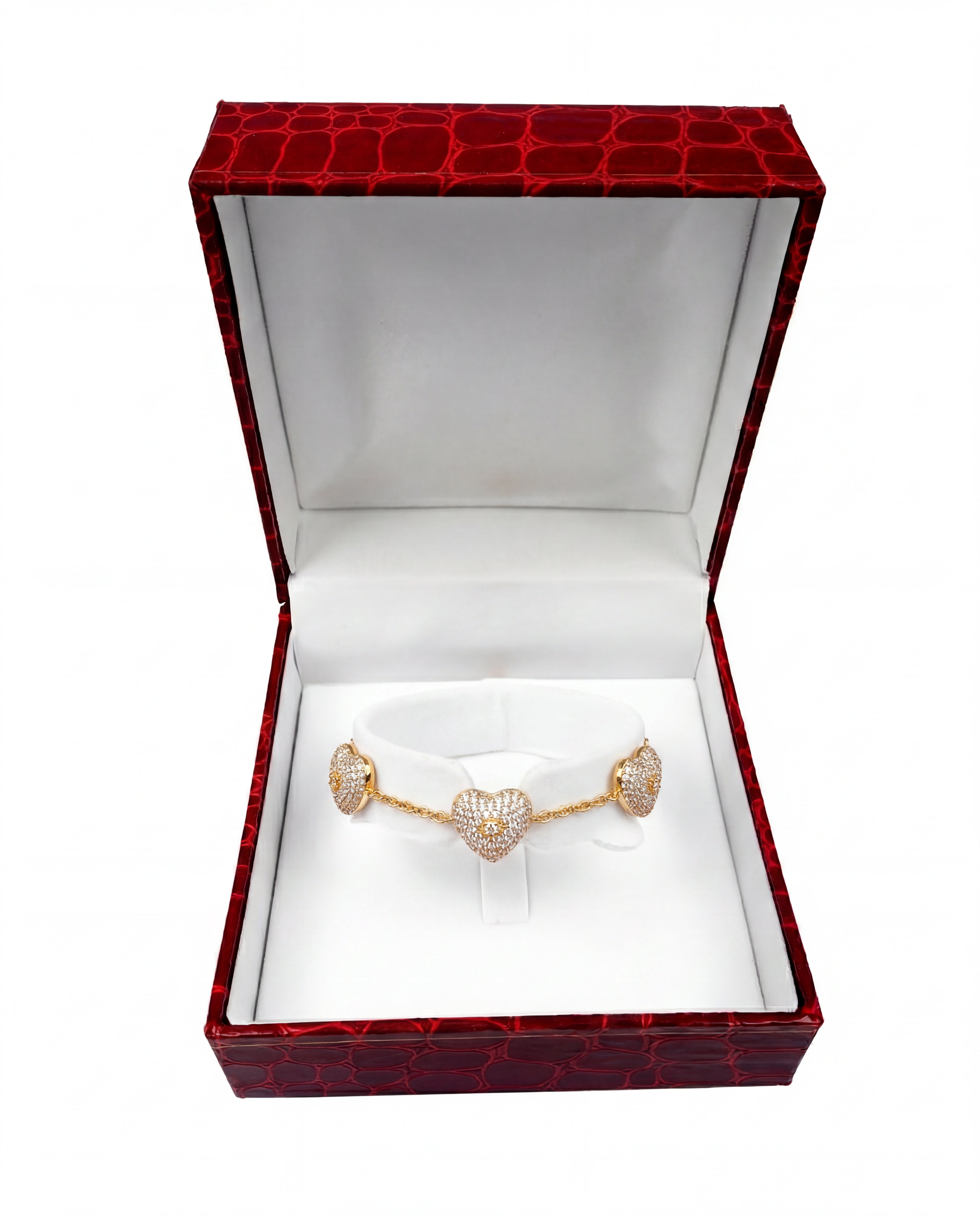 925 Silver Golden Heart