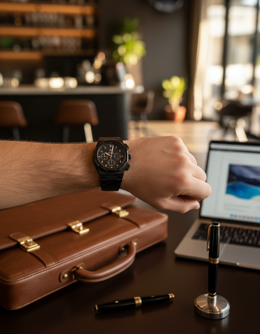 رويال كرونوجراف بلاك إيديشين ذهبي – المجموعة الحصرية