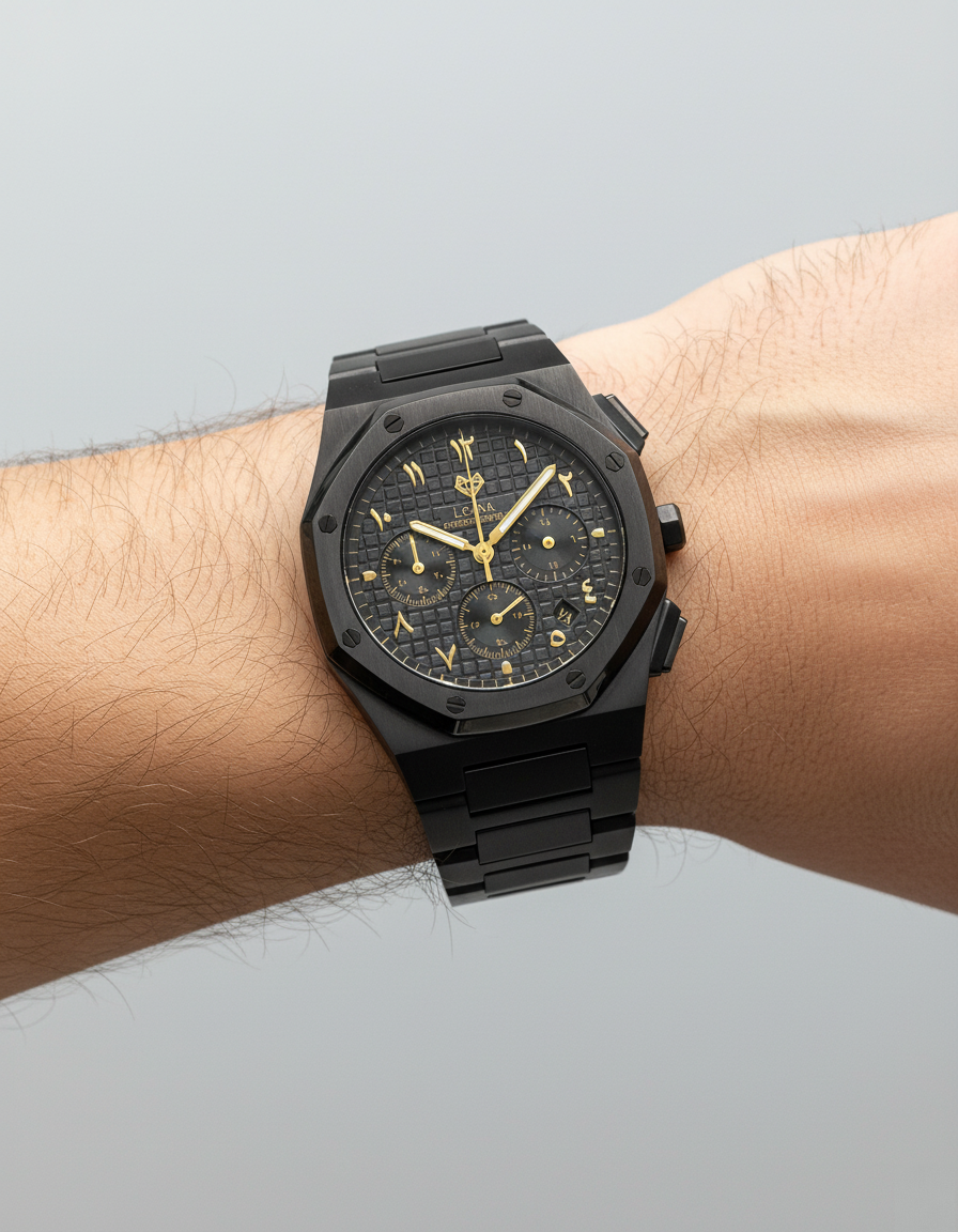 رويال كرونوجراف بلاك إيديشين ذهبي – المجموعة الحصرية