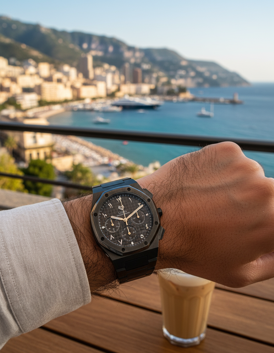 رويال كرونوجراف بلاك إيديشين فضي - المجموعة الحصرية