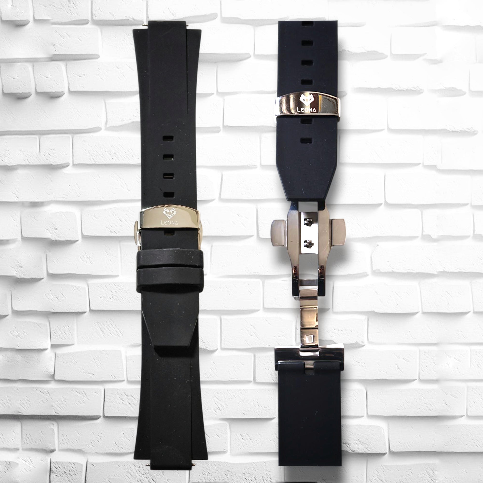 سير رياضي فاخر مع قفل تصميم فراشة لساعة رويال + رويال كرونوجراف