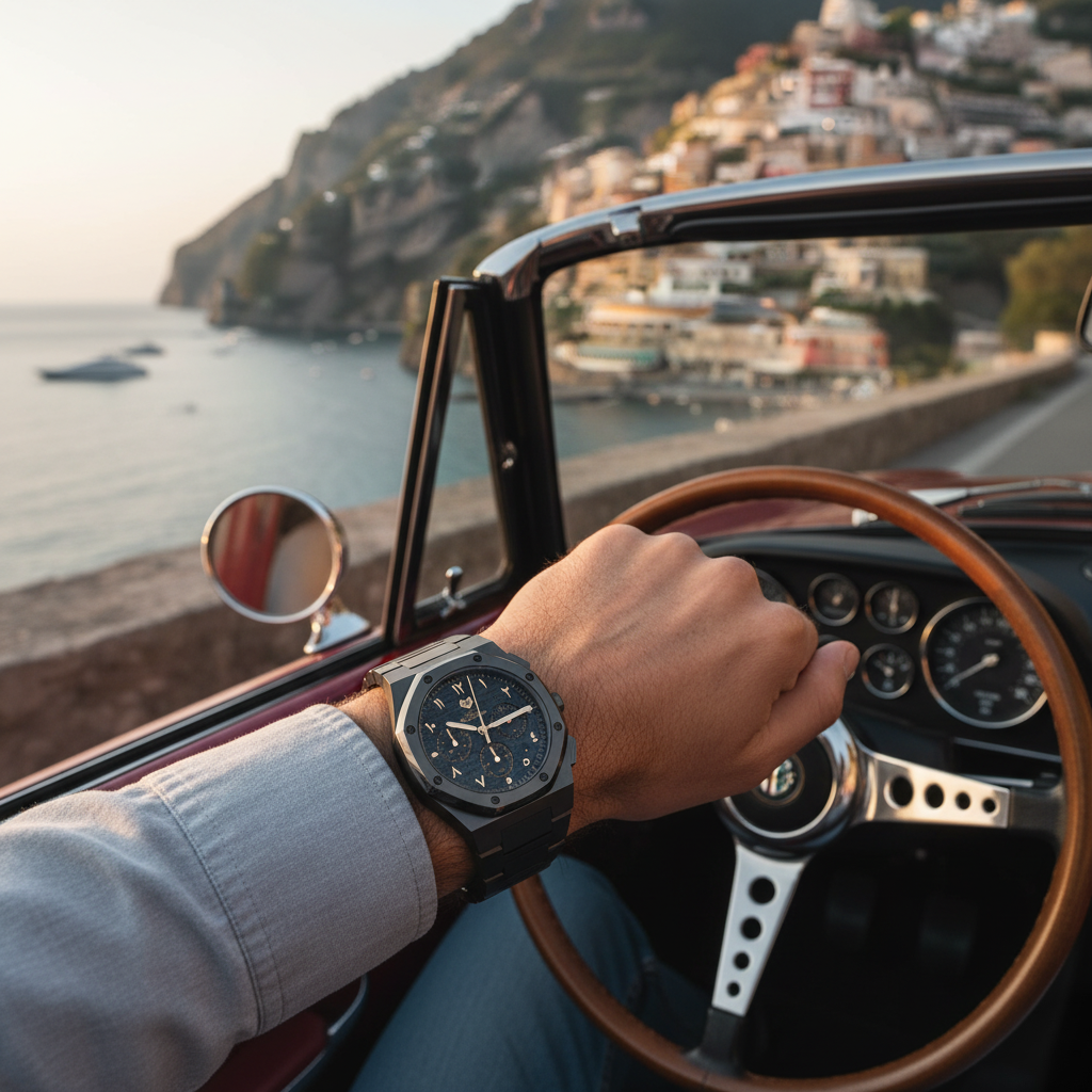 رويال كرونوجراف بلاك إيديشين فضي - المجموعة الحصرية