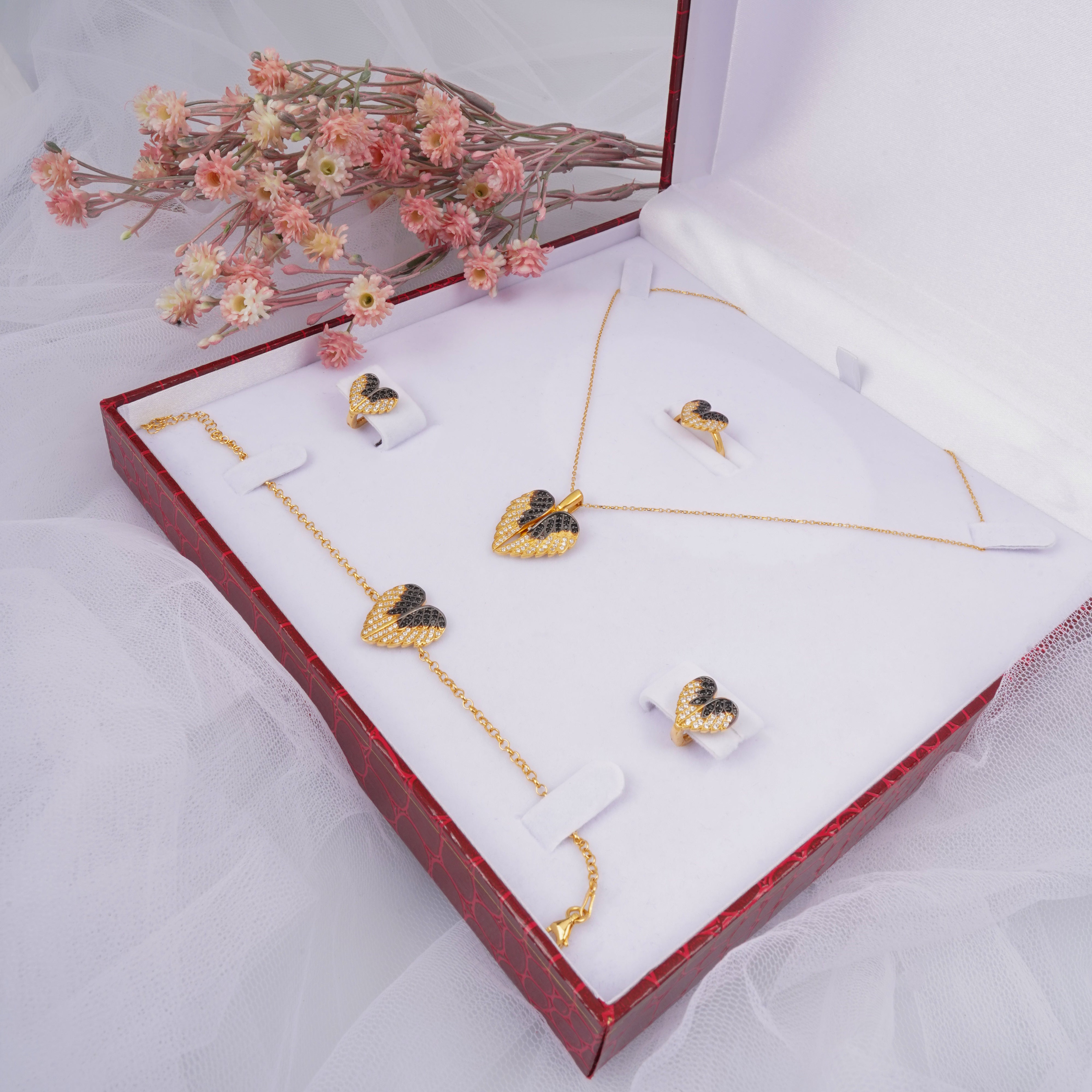 925 Silver Angel Wings of Love Necklace - Leona Jewelry