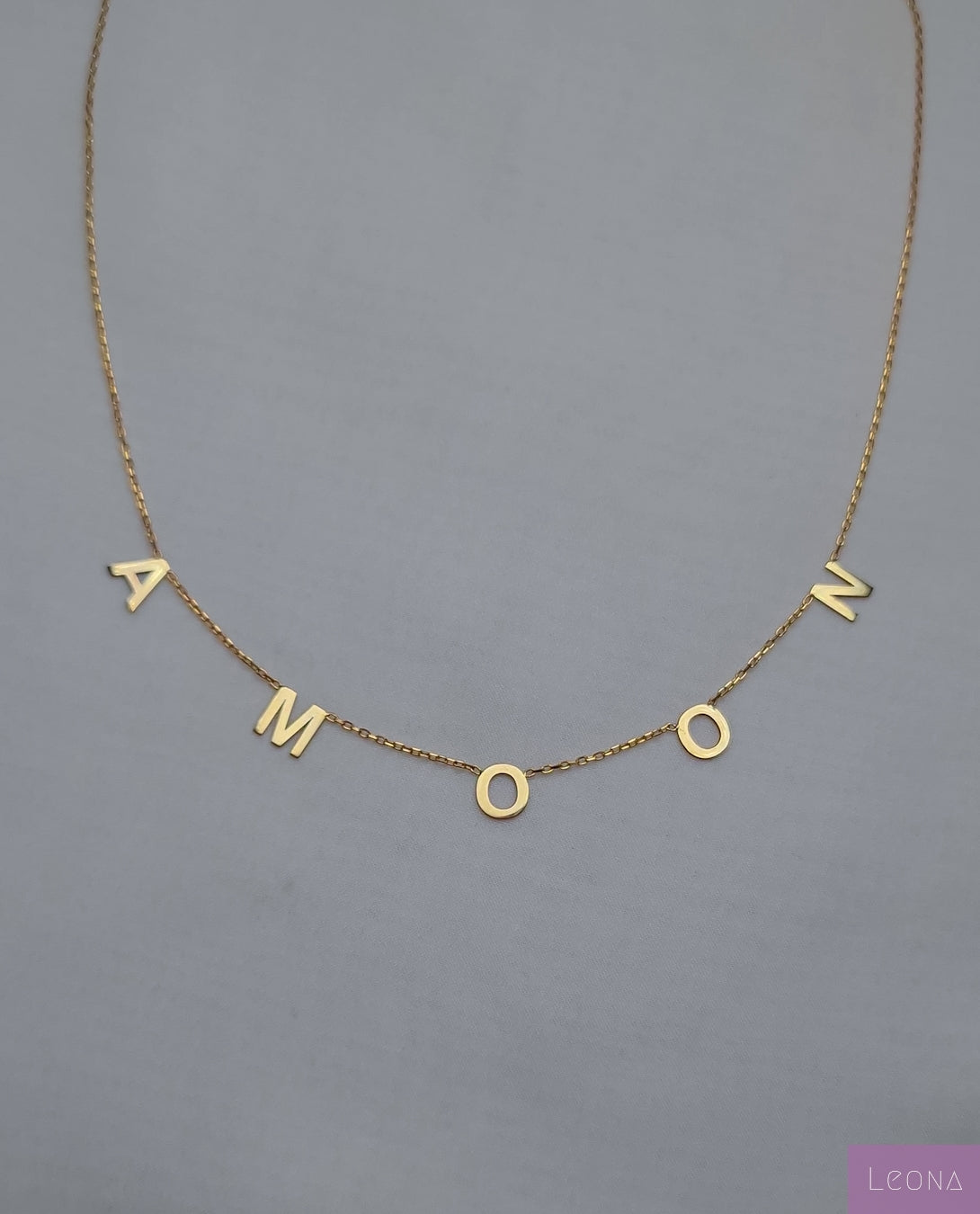 925 Silver Personalized Custom Letters Name Necklace - Leona Jewelry