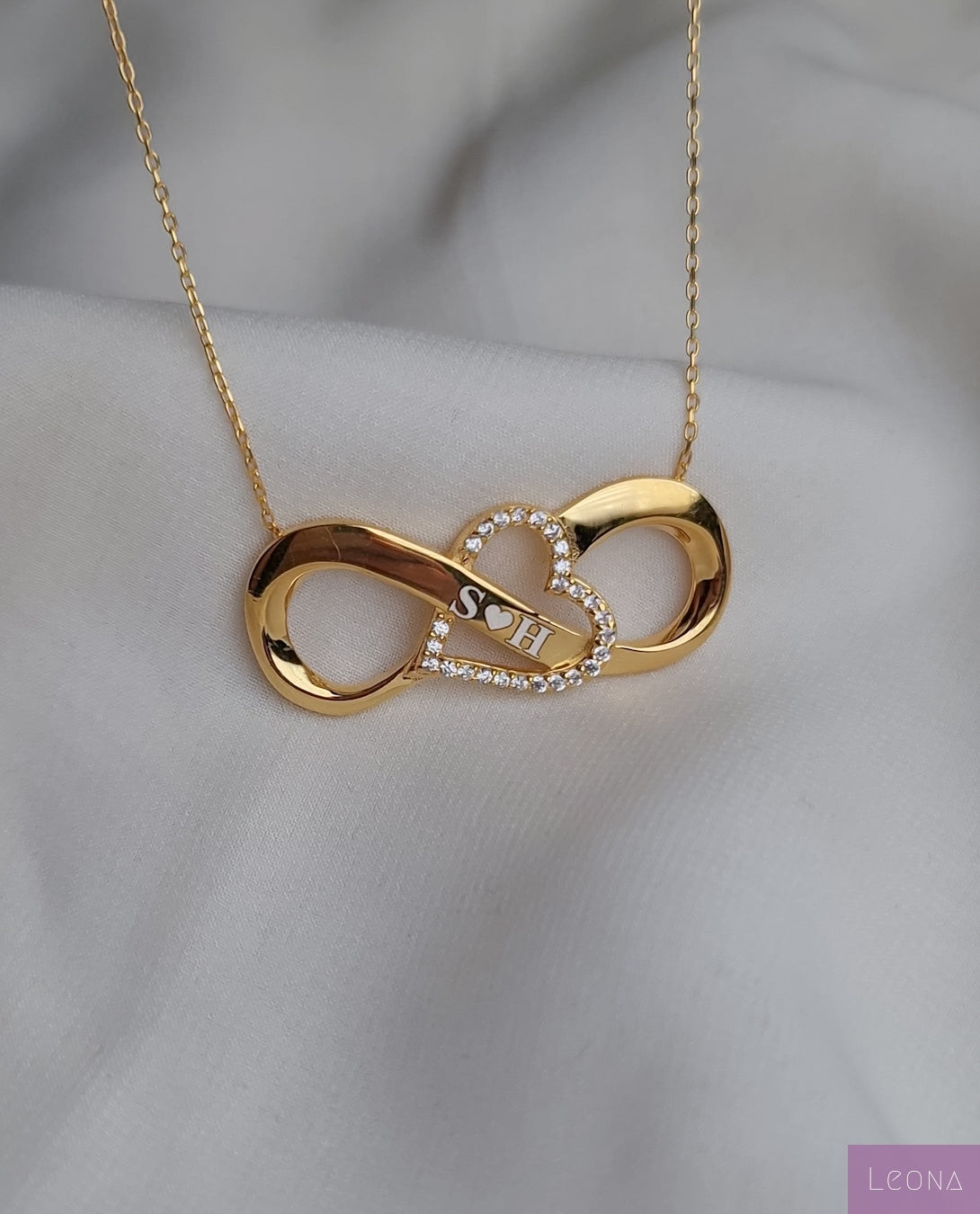925 Silver Personalized Custom Infinite Love Name Necklace - Leona Jewelry