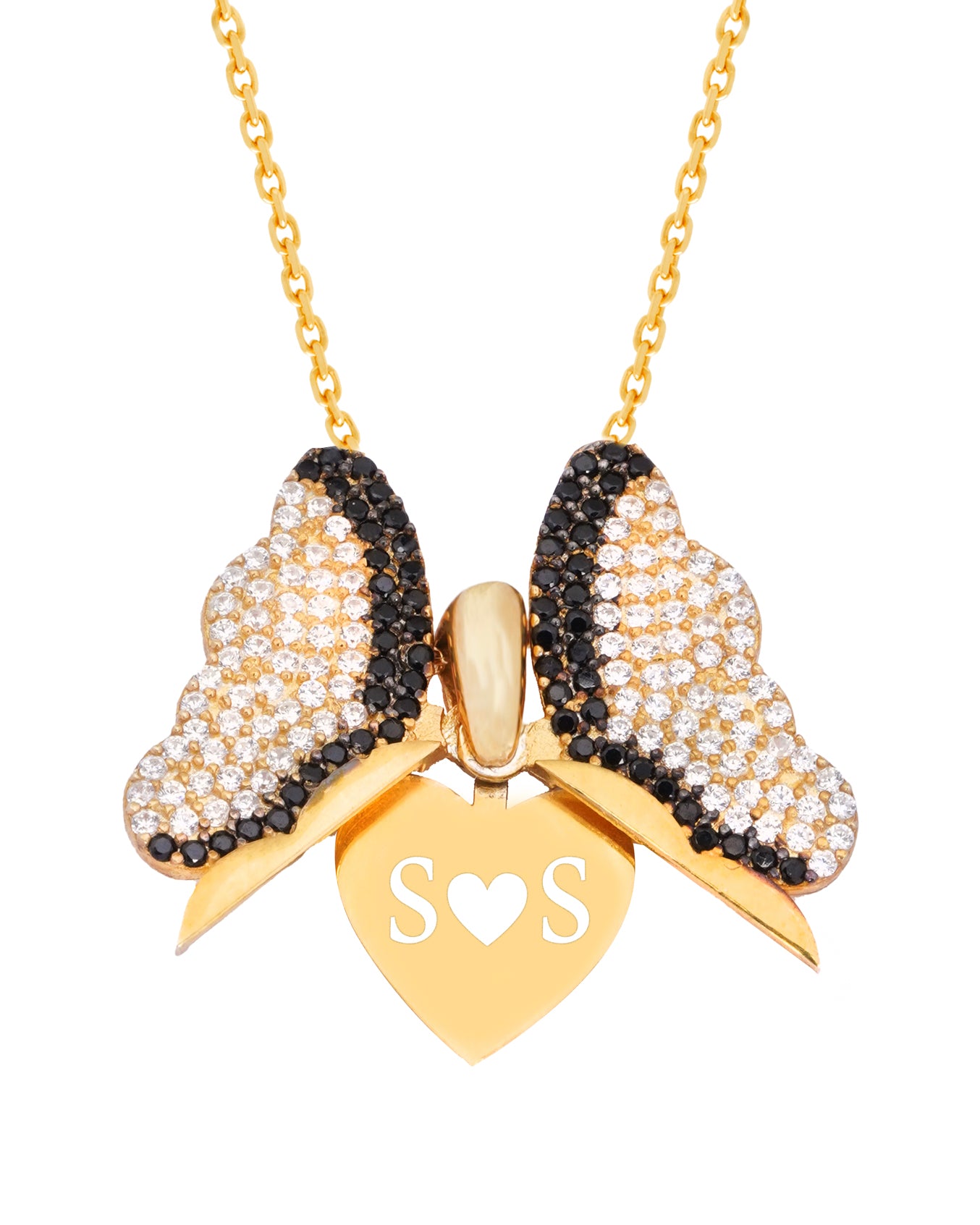 925 Silver Personalized Custom Butterfly Name Necklace - Leona Jewelry