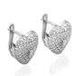 925 Silver Personalized Custom Love Heart Jewelry Set (Silver)