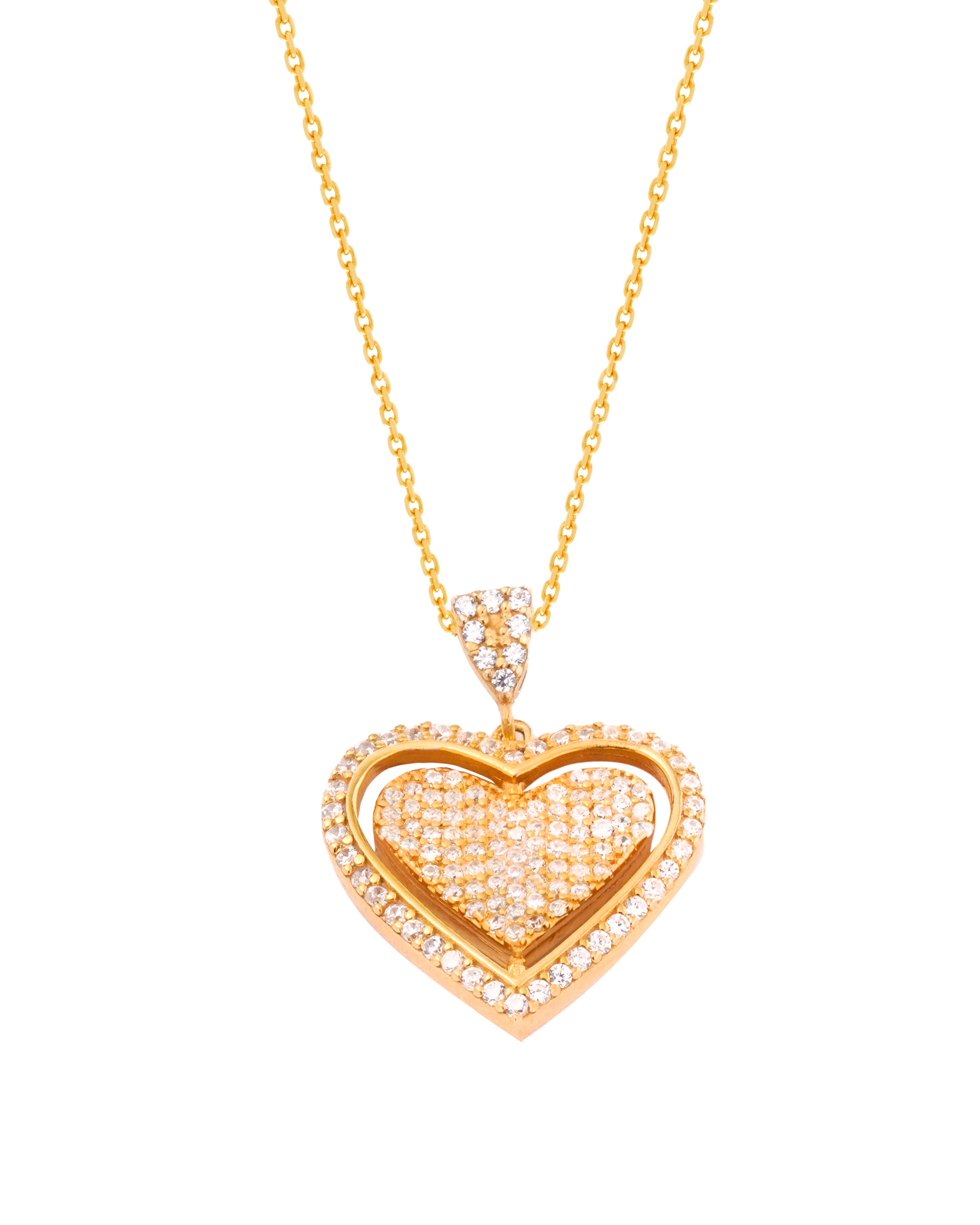 925 Silver Personalized Custom Rotating Heart Name Necklace - Leona Jewelry