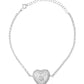 925 Silver Personalized Custom Heart Name Necklace (Silver)