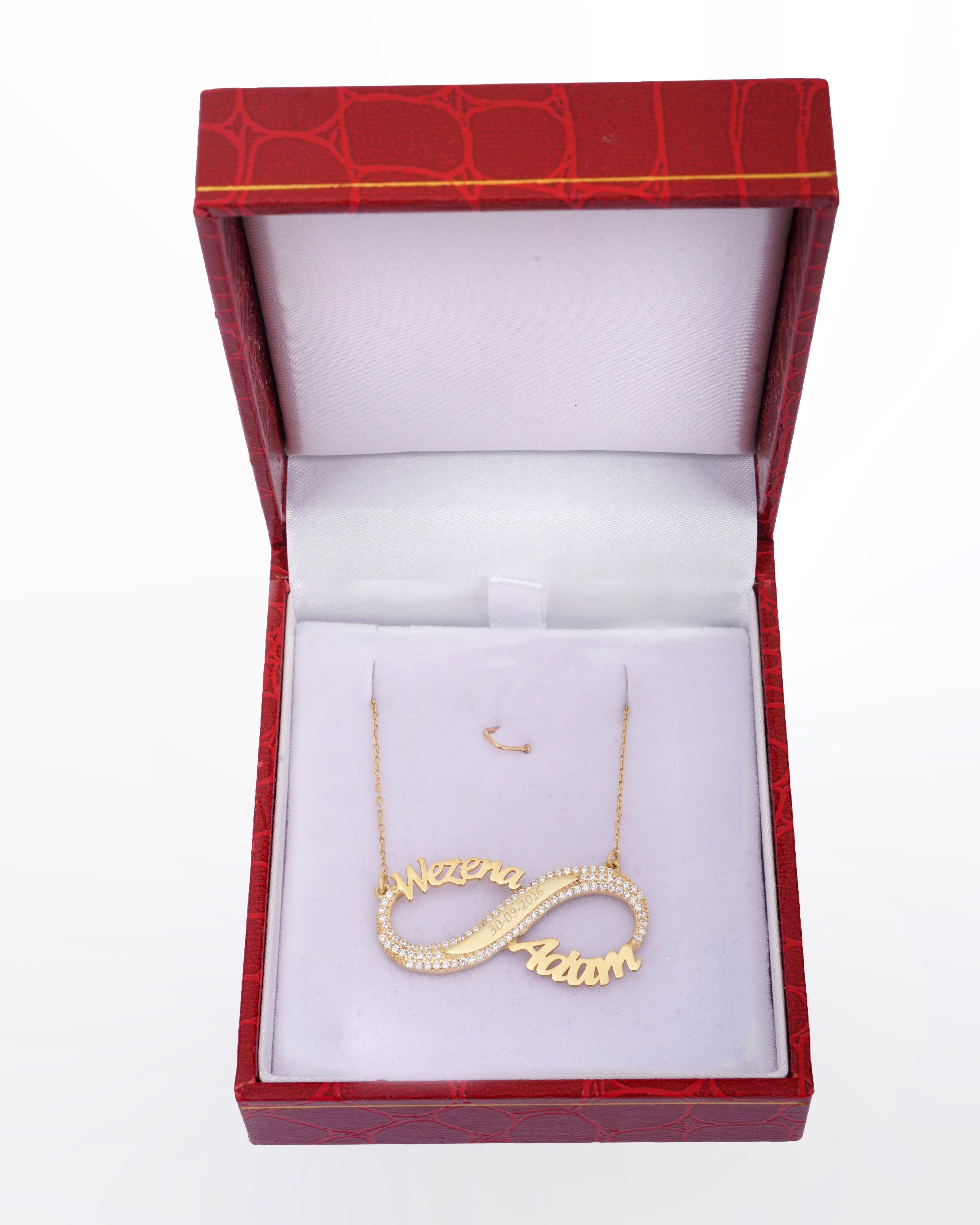 925 Silver Personalized Custom Infinity Couple Names Necklace - Leona Jewelry