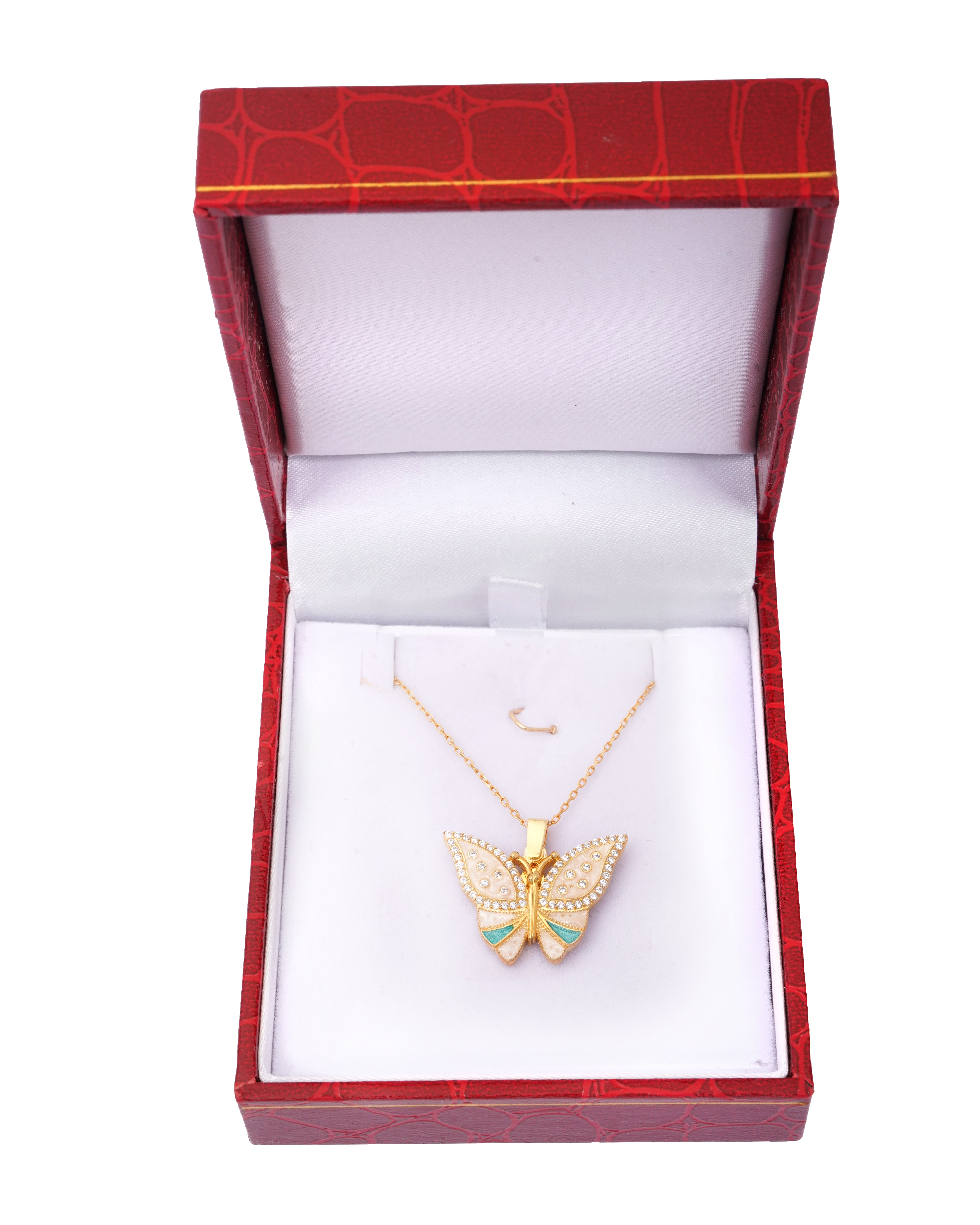 925 Silver Personalized Custom Pearl Butterfly Name Necklace - Leona Jewelry