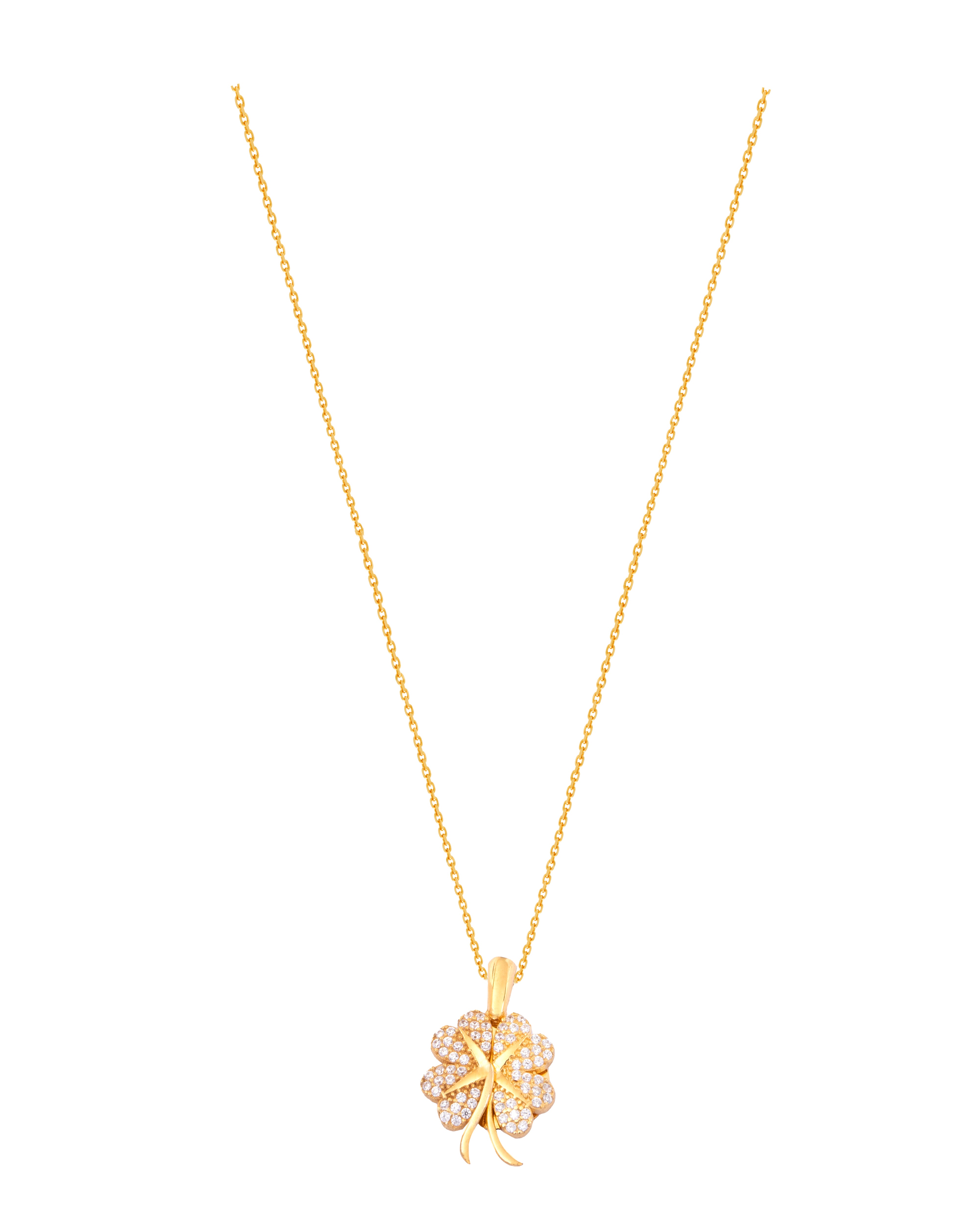 925 Silver Personalized Custom Clover Name Necklace - Leona Jewelry