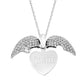 925 Silver Personalized Custom Love Heart Jewelry Set (Silver)