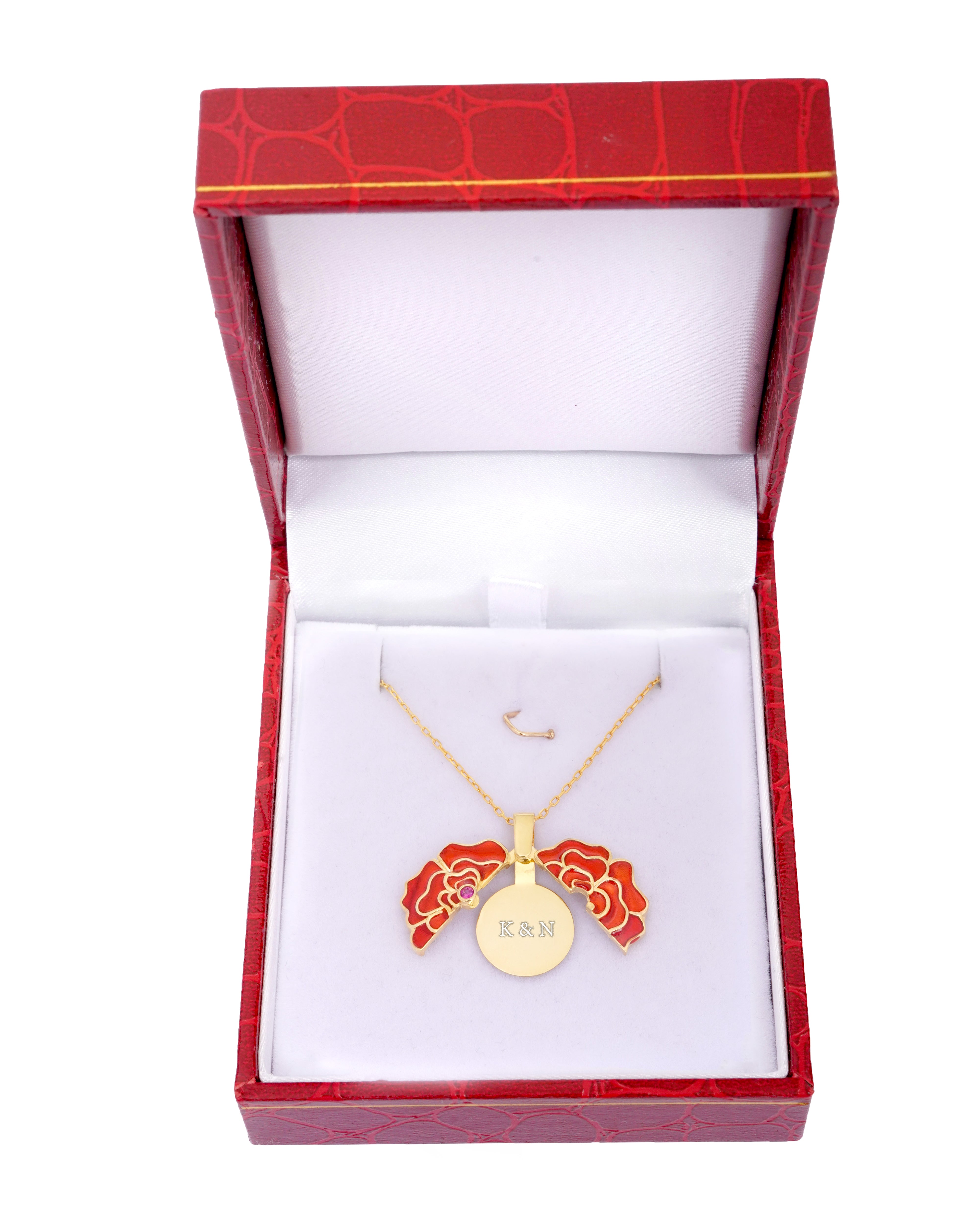 925 Silver Personalized Custom Rose Name Necklace - Leona Jewelry