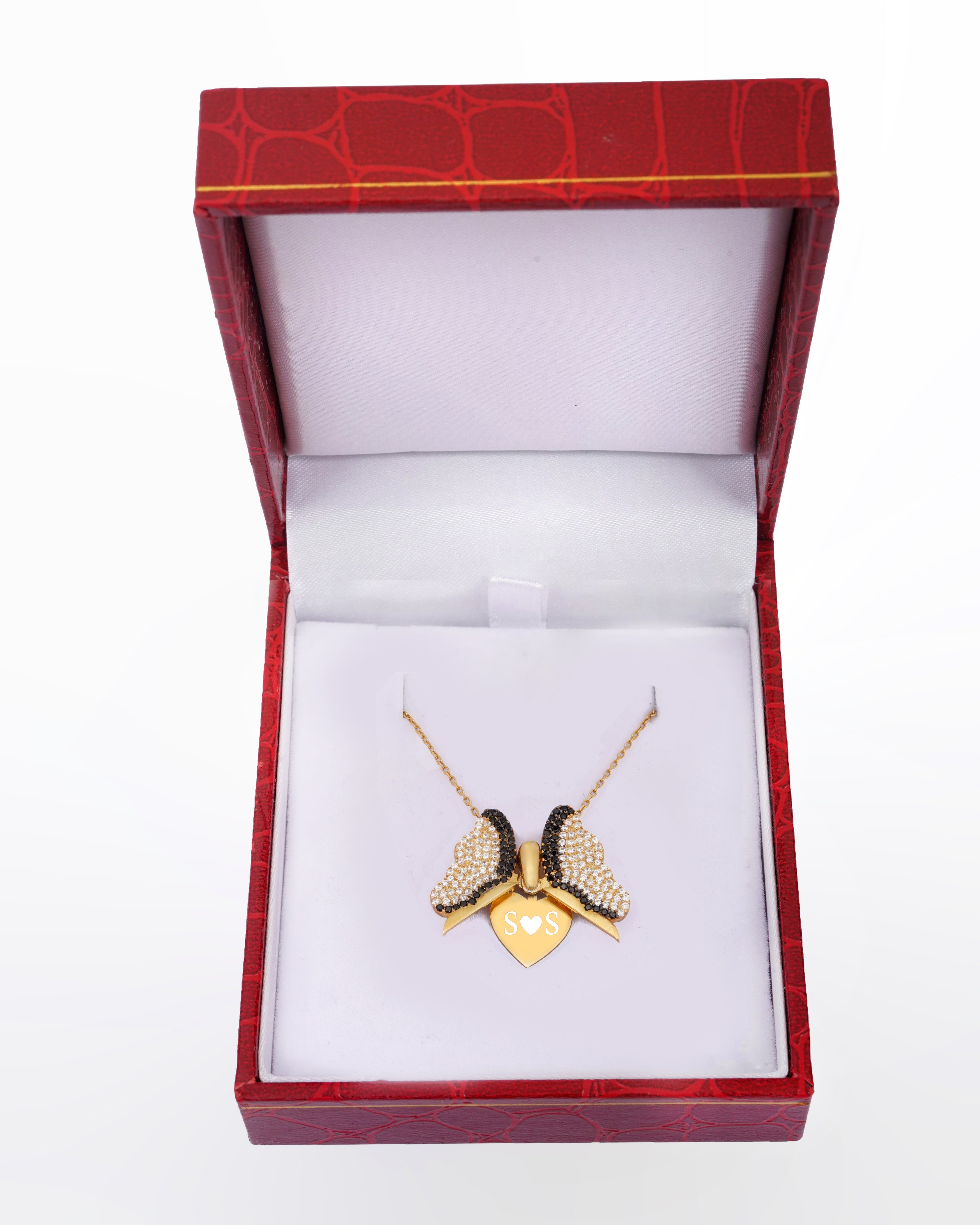 925 Silver Personalized Custom Butterfly Name Necklace - Leona Jewelry