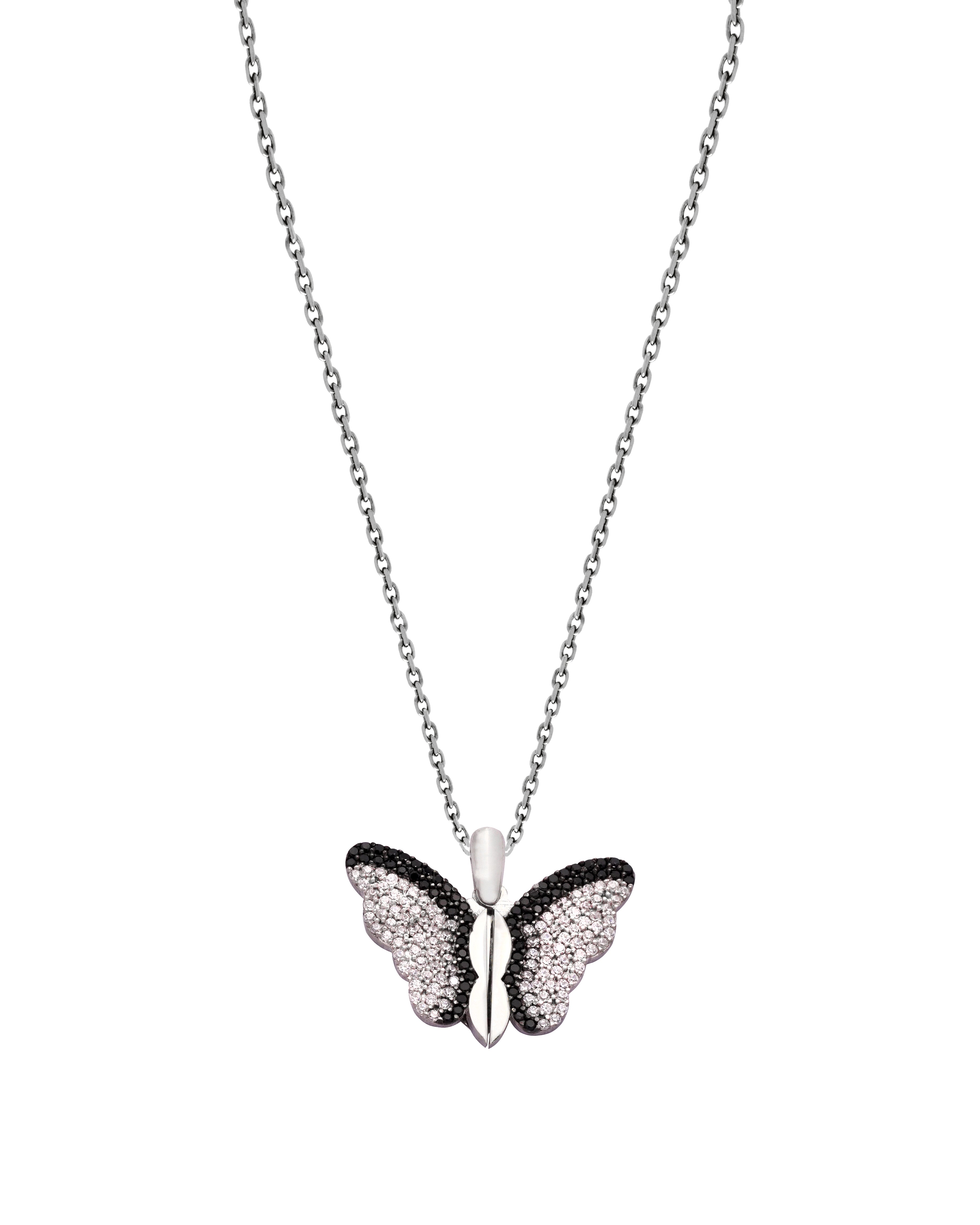 925 Silver Personalized Custom Butterfly Name Necklace - Leona Jewelry