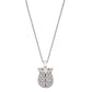 925 Silver Personalized Custom Owl Name Necklace (Silver)